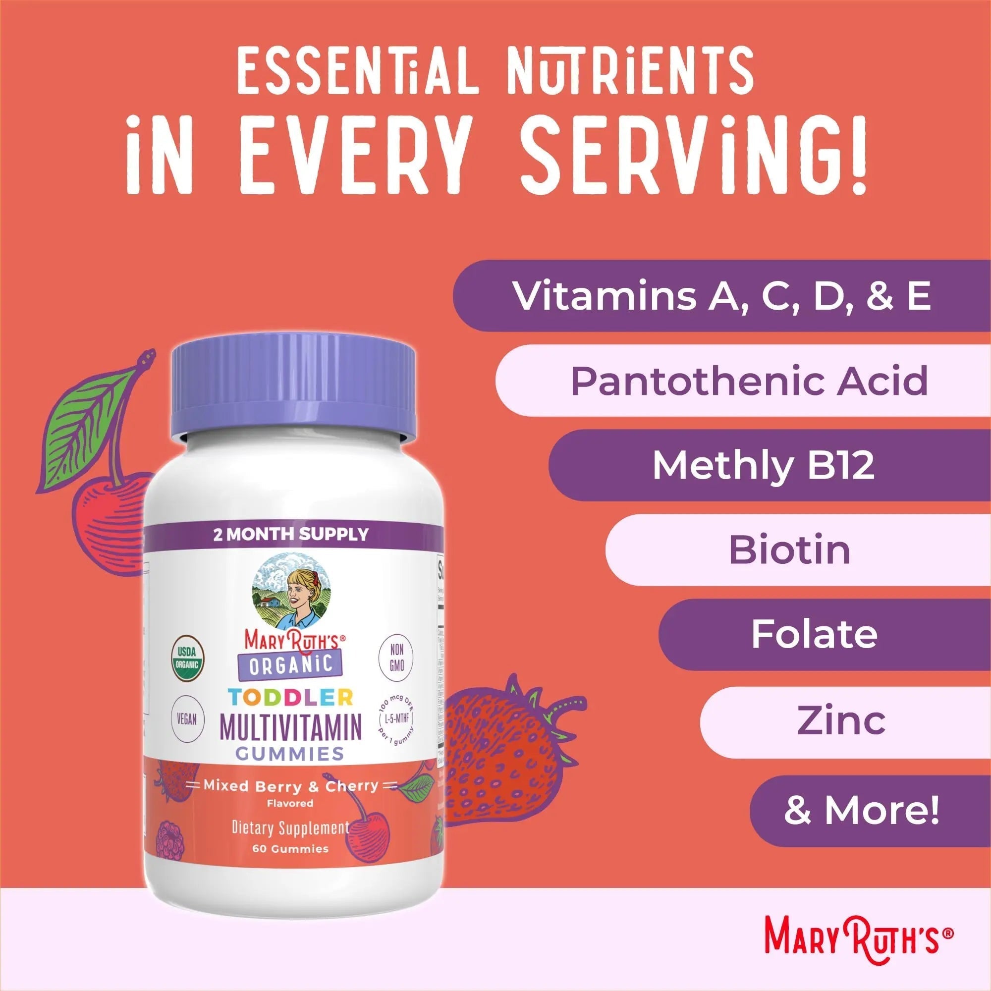MaryRuth Organics Vitamin Gummy | Kids and Toddlers Age 2+ | USDA | Daily Vitamin C | D3 | Zinc | MaryRuth OrganicsAu supplements