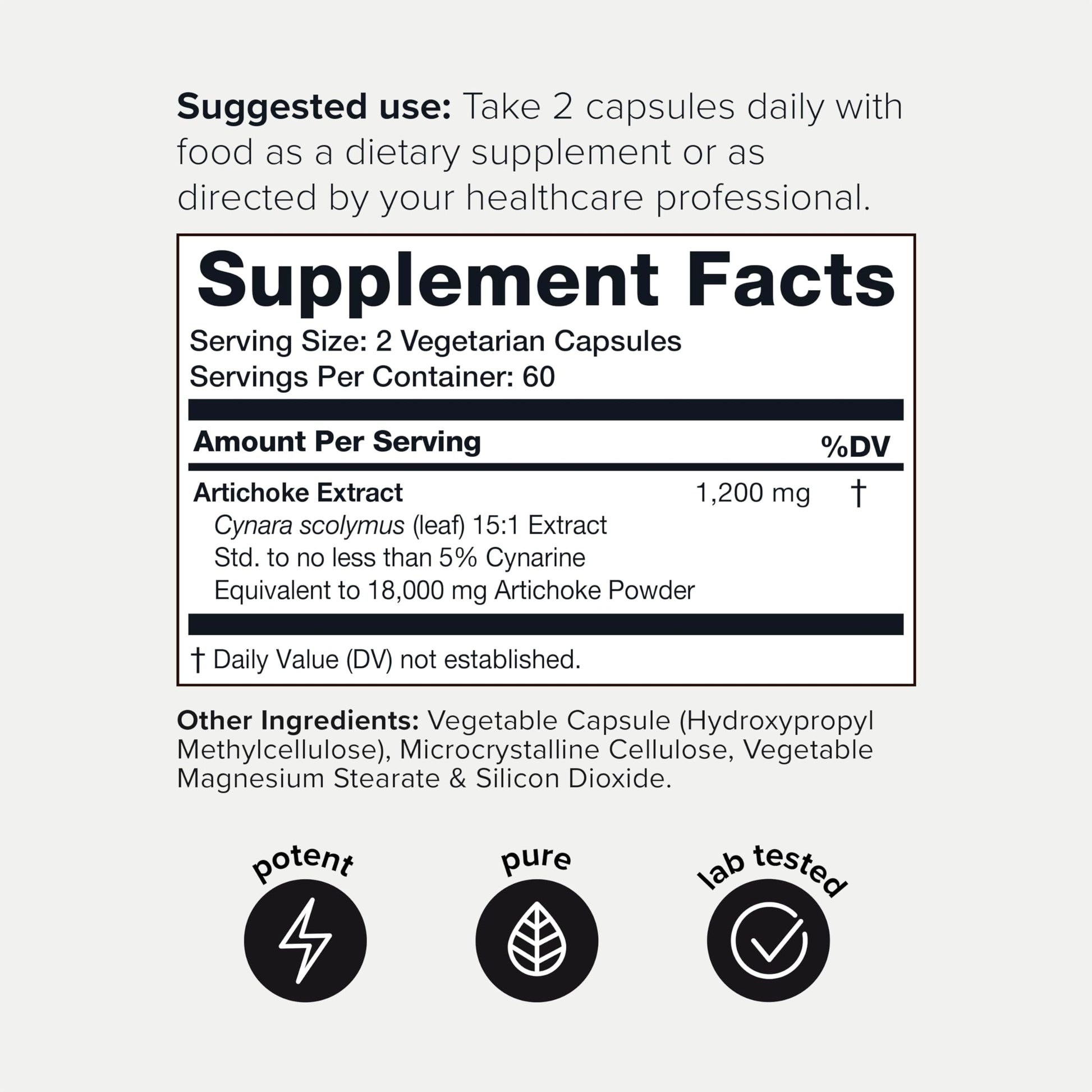 Toniiq 18,000mg 15x Concentrated Artichoke Extract Capsules - Ultra Concentrated ToniiqUS supplements