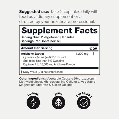 Toniiq 18,000mg 15x Concentrated Artichoke Extract Capsules - Ultra Concentrated ToniiqUS supplements