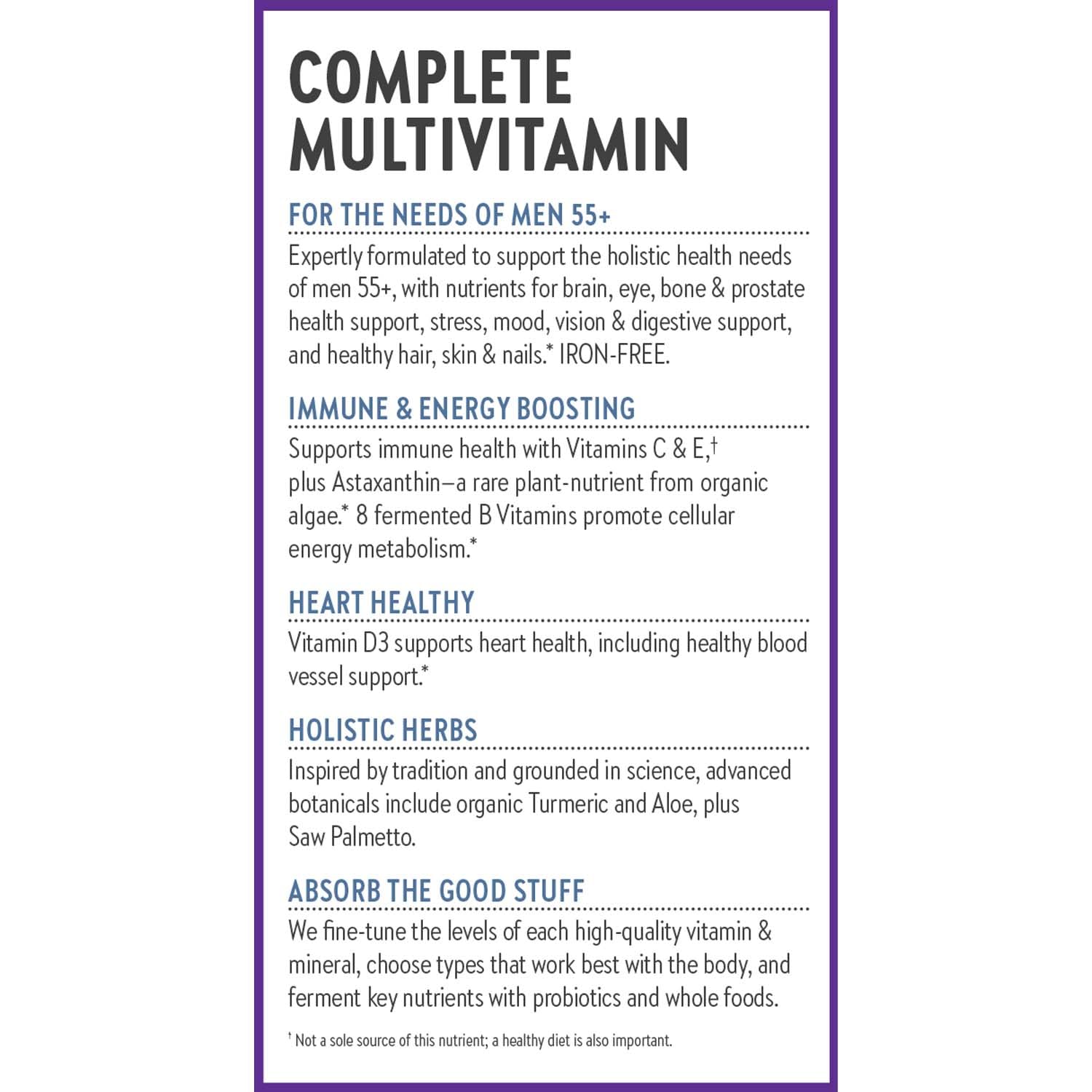 New Chapter Multivitamin for Men 50 Plus + Immune Support - Every Man's One Daily 55+ with Fermented Probiotics + Whole Foods + Astaxanthin New ChapterAu supplements