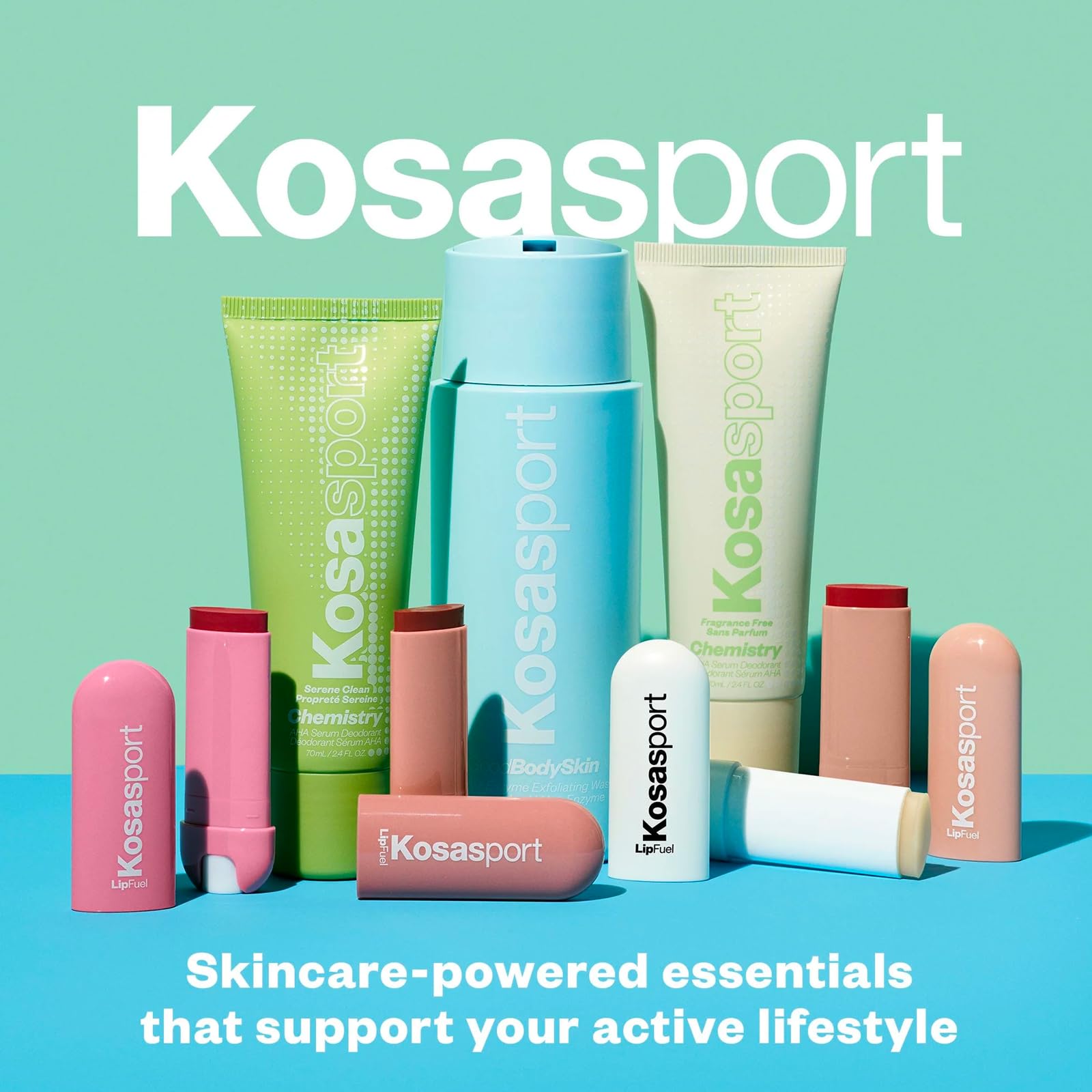 Kosas Chemistry Deodorant - Aluminium and Baking Soda Free + BO-Fighting AHA Serum that Exfoliates, Softens, and Nourishes the Skin, (Beachy Clean) KosasAu supplements
