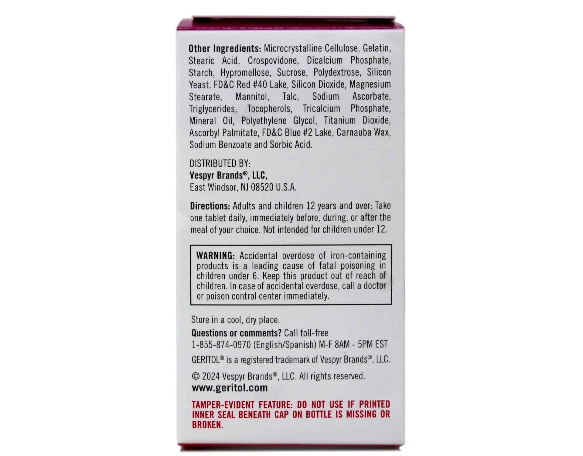Geritol Complete Tablets 100 Tablets GeritolAu supplements