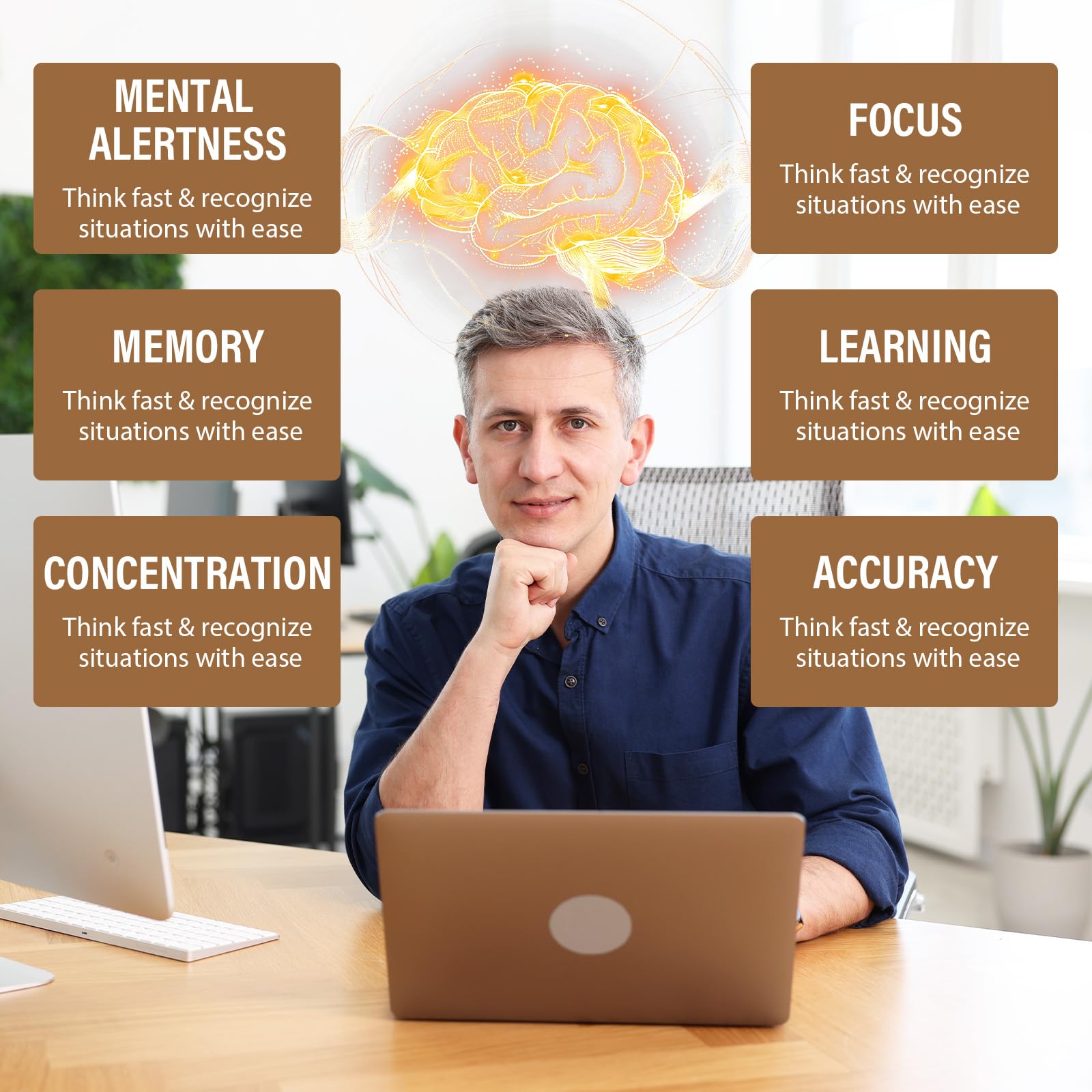 Ashwagandha & Lions Mane Supplements Capsules, Brain Supplements for Memory and Focus, Ashwagandha with Rhodiola Rosea for Cognitive, Immune Support, Cortisol Supplements for Women, 90 Capsules ZylvraxAu supplements