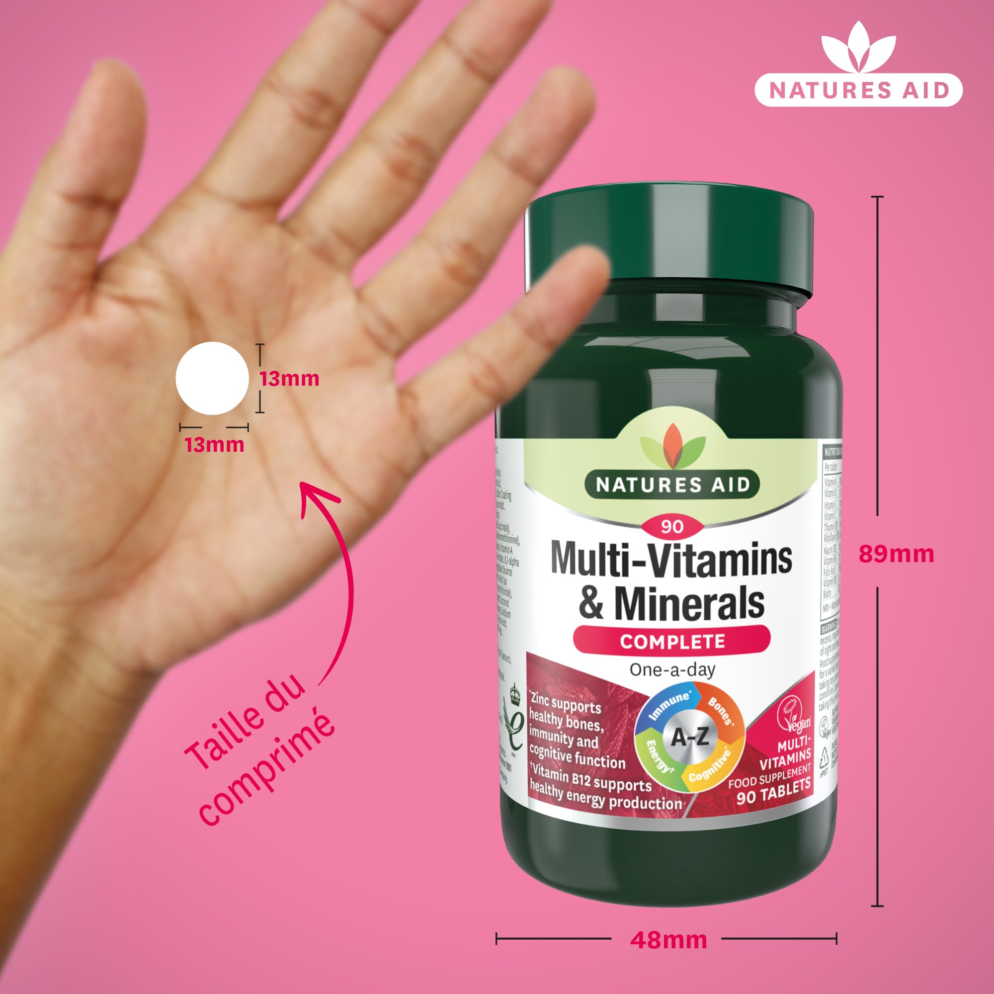 Natures Aid Multivitamins and Minerals, 90 Count (Pack of 1), (Packing may vary) natures aidUS supplements