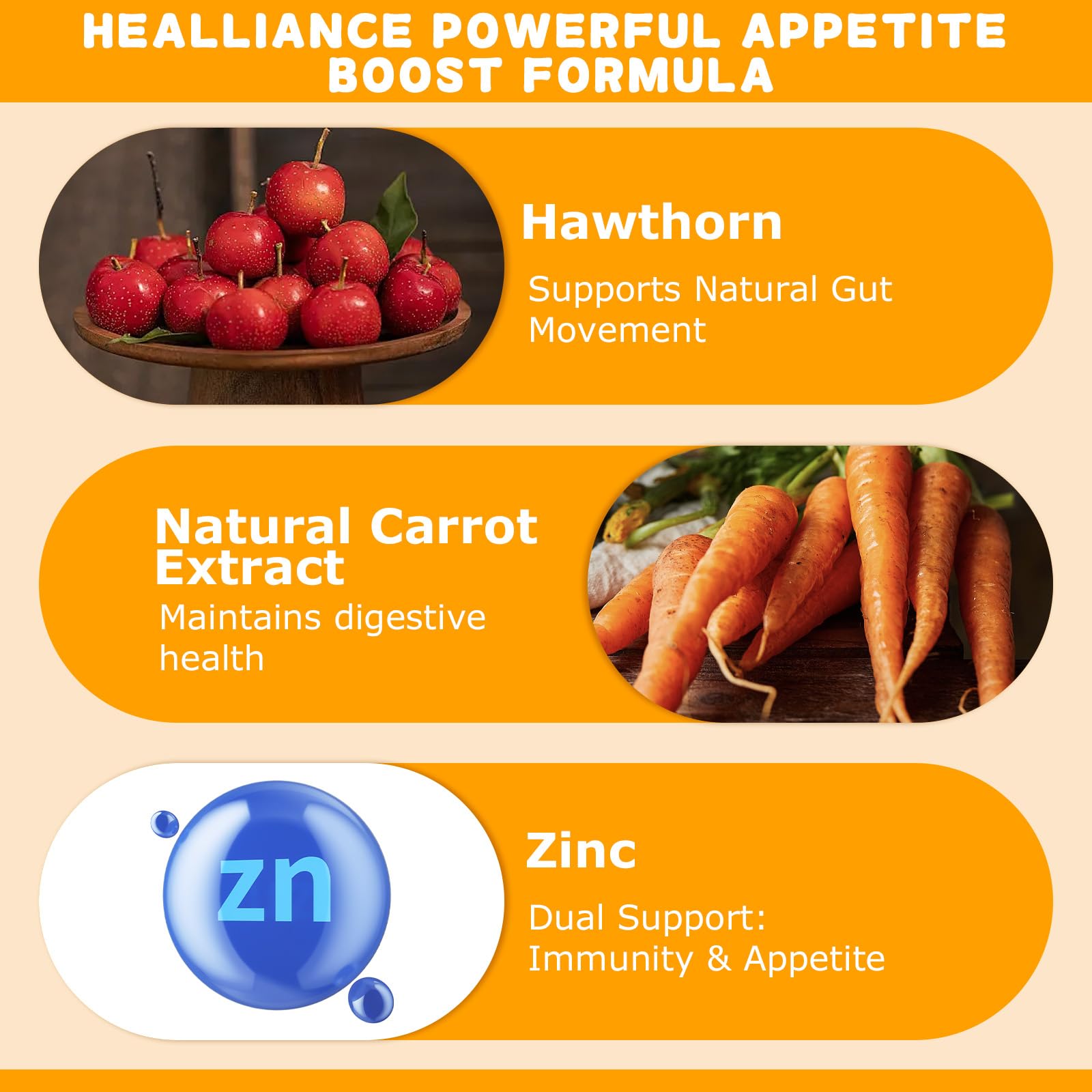 Appetite Booster Gummies for Kids Adults – Natural Blend of Hawthorn Zinc Carrot Supports Digestion Helps Increase Appetite, Promotes Healthy Eating Habits for Picky Eaters (Mixed Fruit Flavor) HeallianceAu supplements