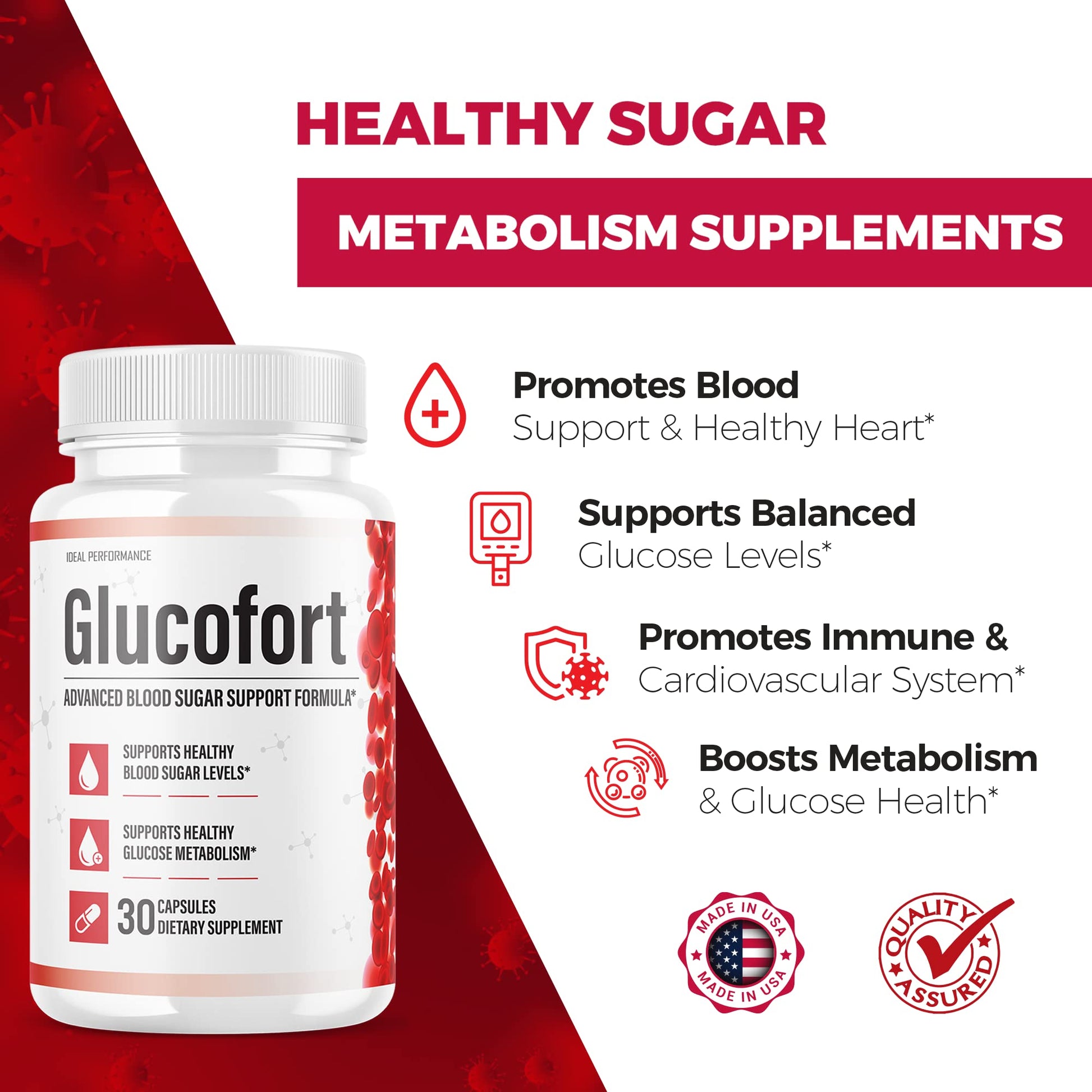 IDEAL PERFORMANCE (Official) Glucofort Supplement Support Formula (3 Pack) IDEAL PERFORMANCEAu supplements