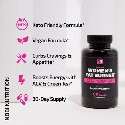 Fat Burner For Women | Metabolism Booster & Weight Loss Support Supplement Nobi NutritionUS supplements