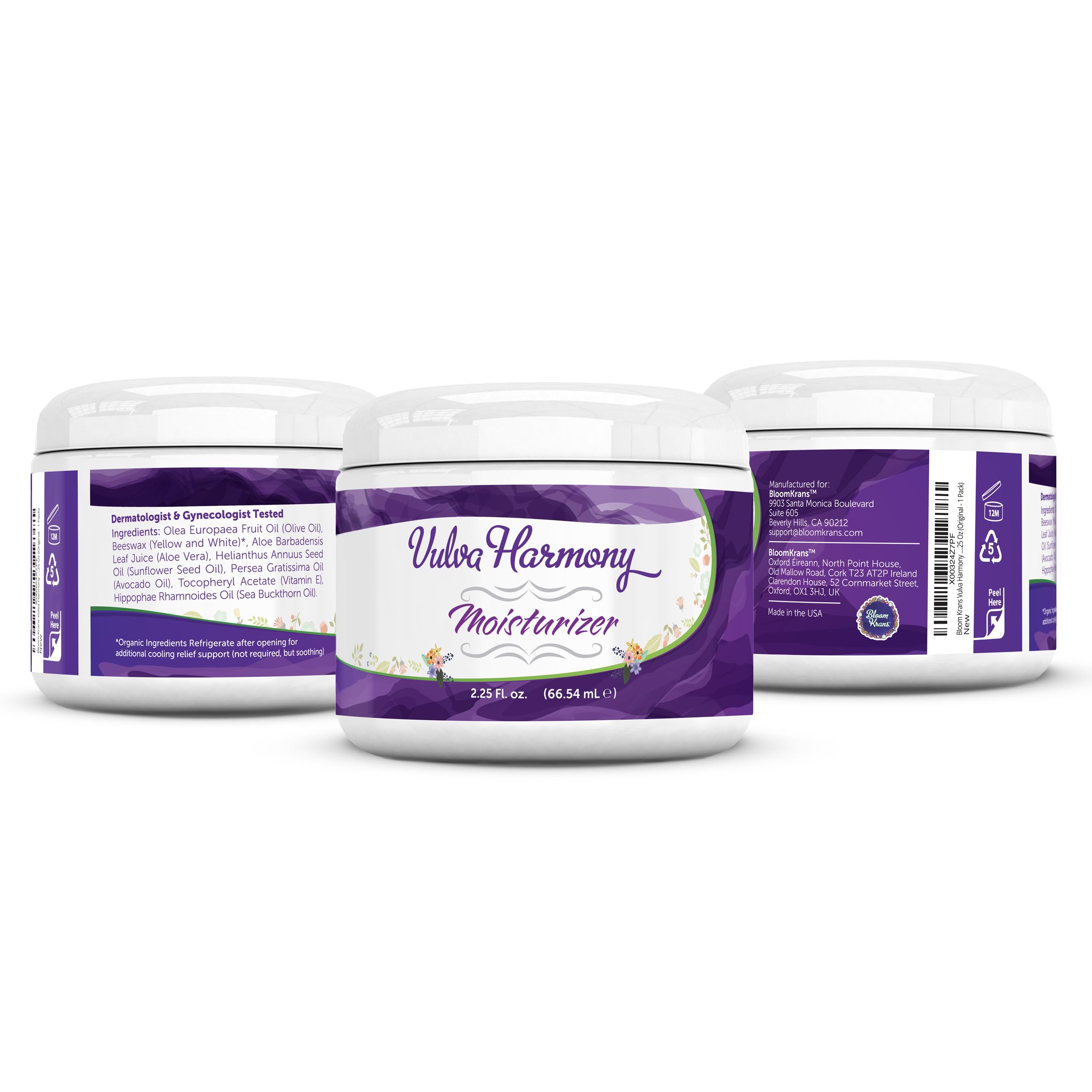 Bloom Krans Vulva Harmony Moisturizer - Vaginal Moisturizer for Women | Dryness, Vaginitis, Itch Relief Bloom KransAu supplements
