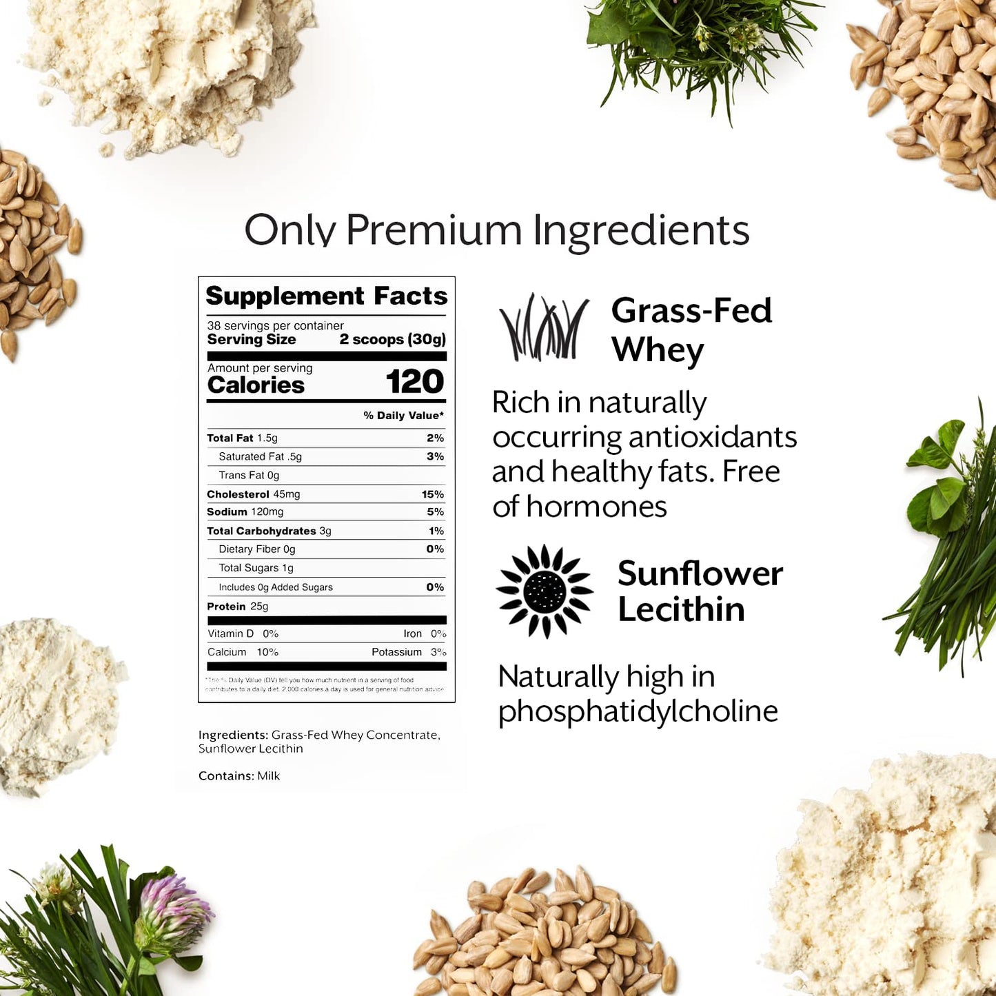 Promix Whey Protein Powder, Unflavored - 2.5lb Bulk - Grass-Fed & 100% All Natural ProMix NutritionUS supplements