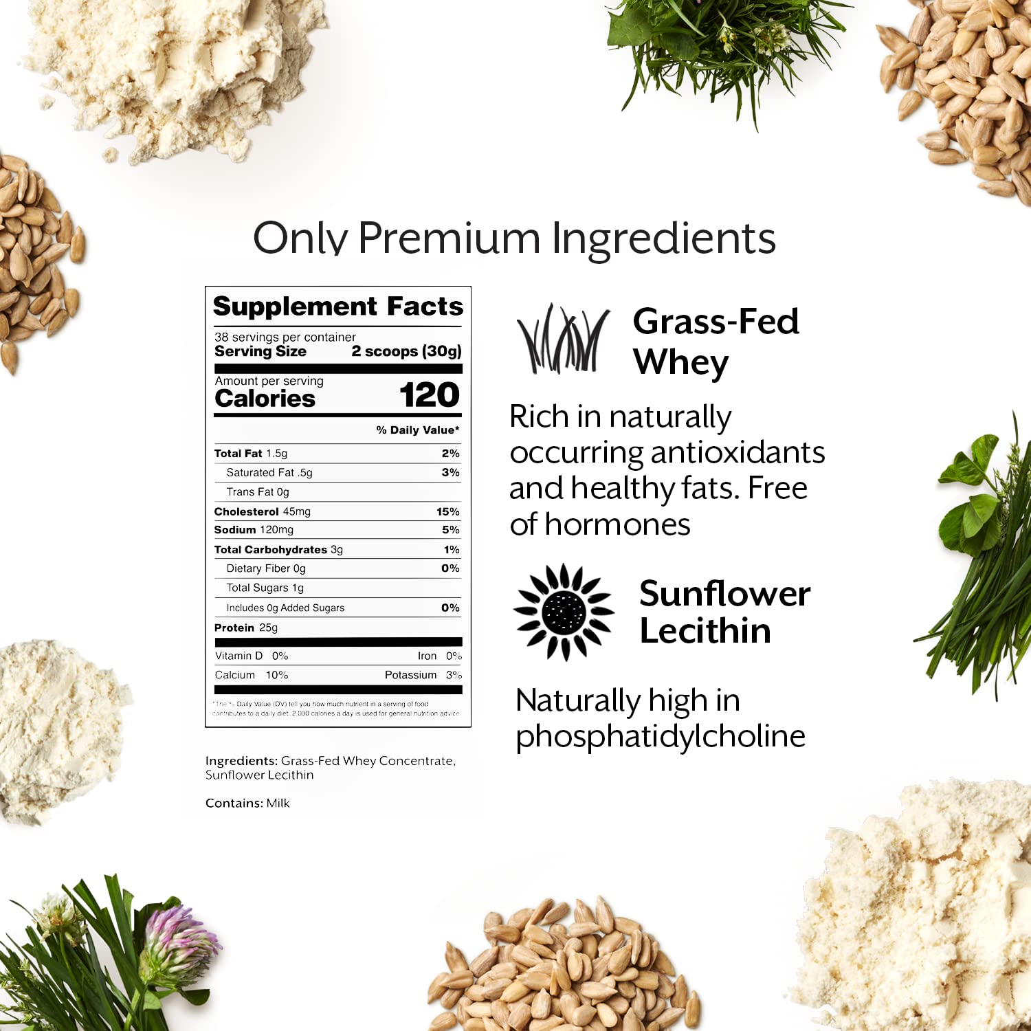 Promix Whey Protein Powder, Unflavored - 2.5lb Bulk - Grass-Fed & 100% All Natural ProMix NutritionUS supplements