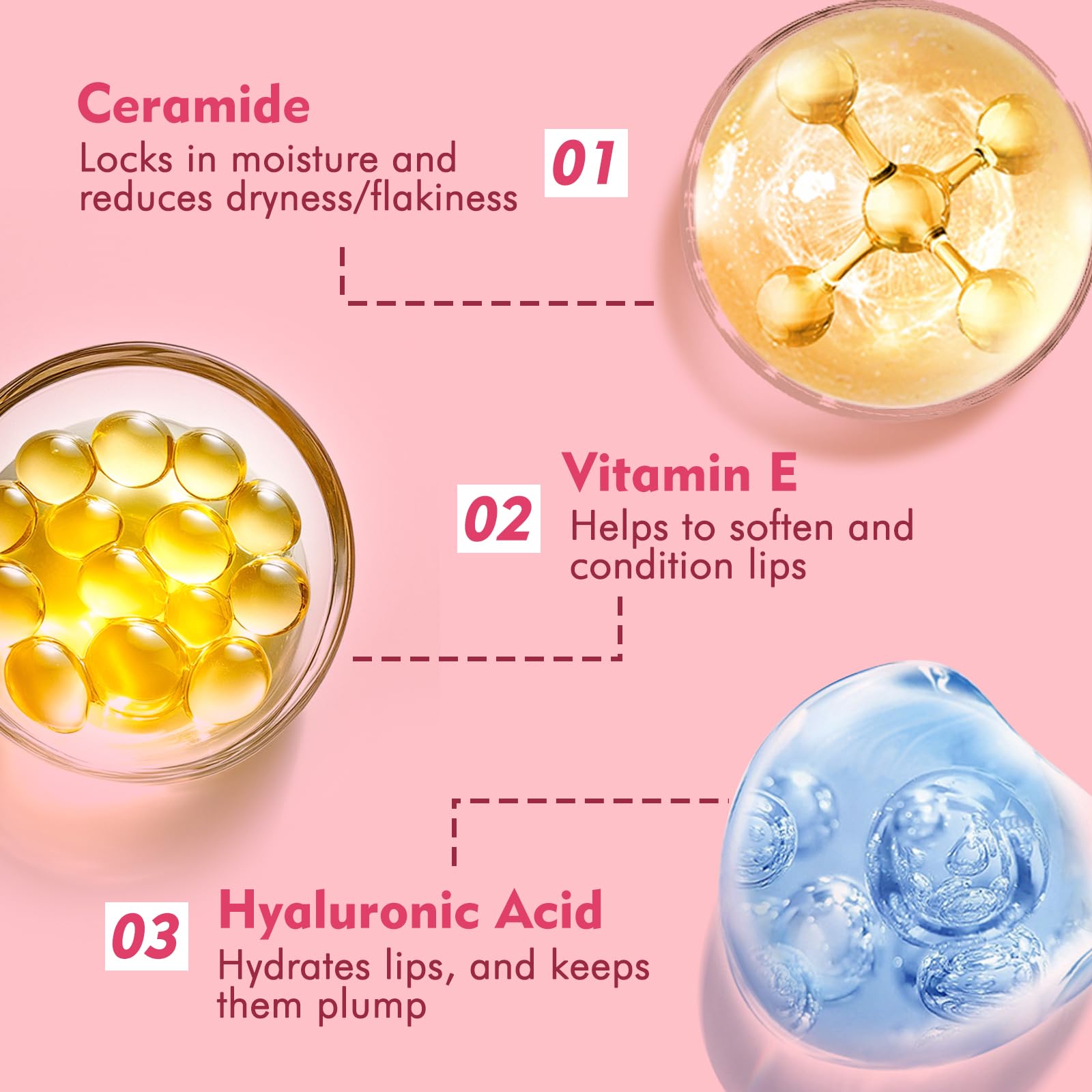KIMUSE 6 Pcs Tinted Lip Butter Hydration Balm Set, 6 Flavored Shades Hydrating Plumping Gloss with Hyaluronic Acid & Vitamin E, Sheer Tint, Non-Sticky | Vegan Lip Care Makeup for Dry Lips & Daily KIMUSEAu supplements