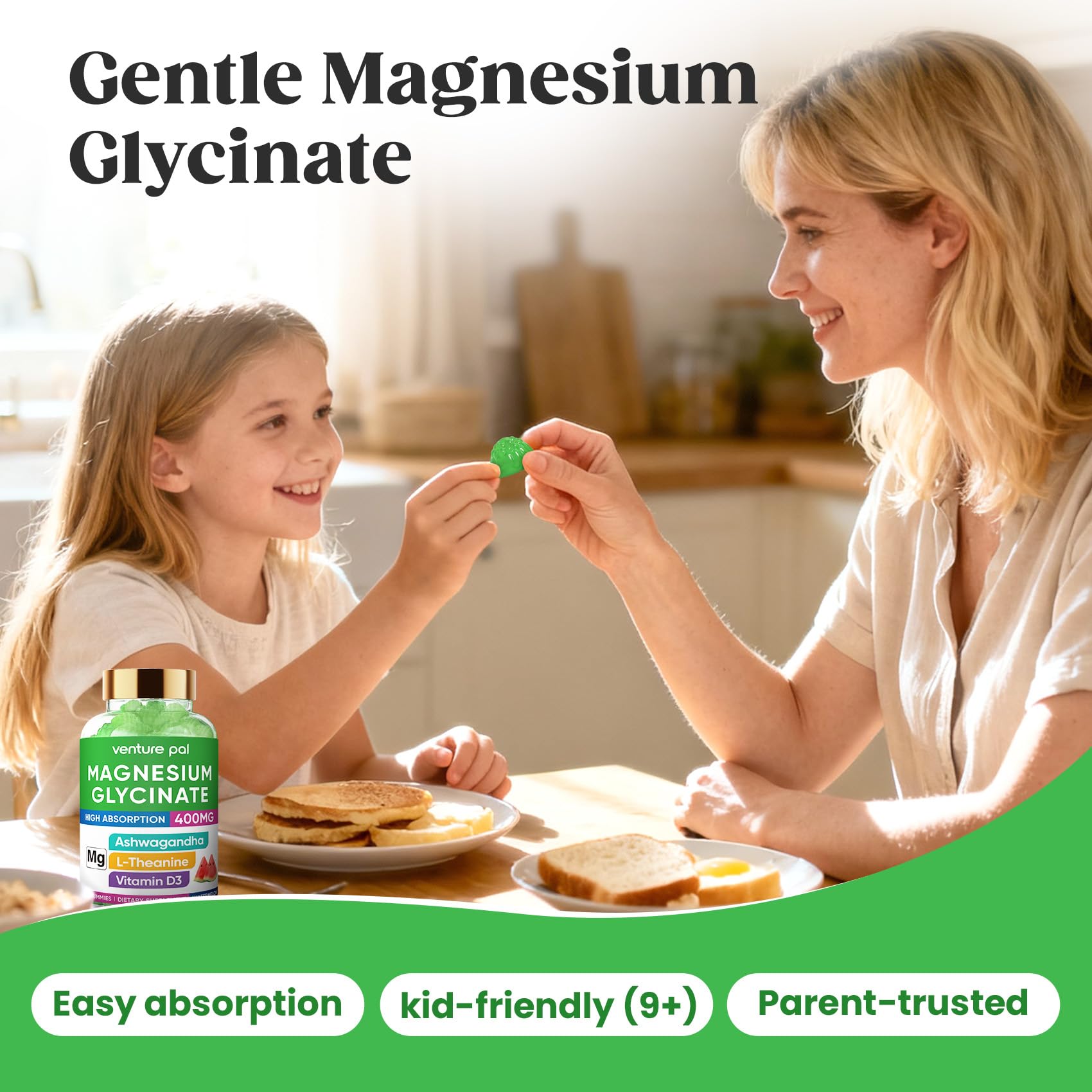 60 Day Supply Magnesium Glycinate 400mg Gummies with Ashwagandha, L-Theanine, CoQ10, Vitamin D3 & B6, Sugar Free Magnesium Gummies for Adults & Kids, Stress Relief, Sleep & Calm, Vegan, Gluten Free Venture PalAu supplements