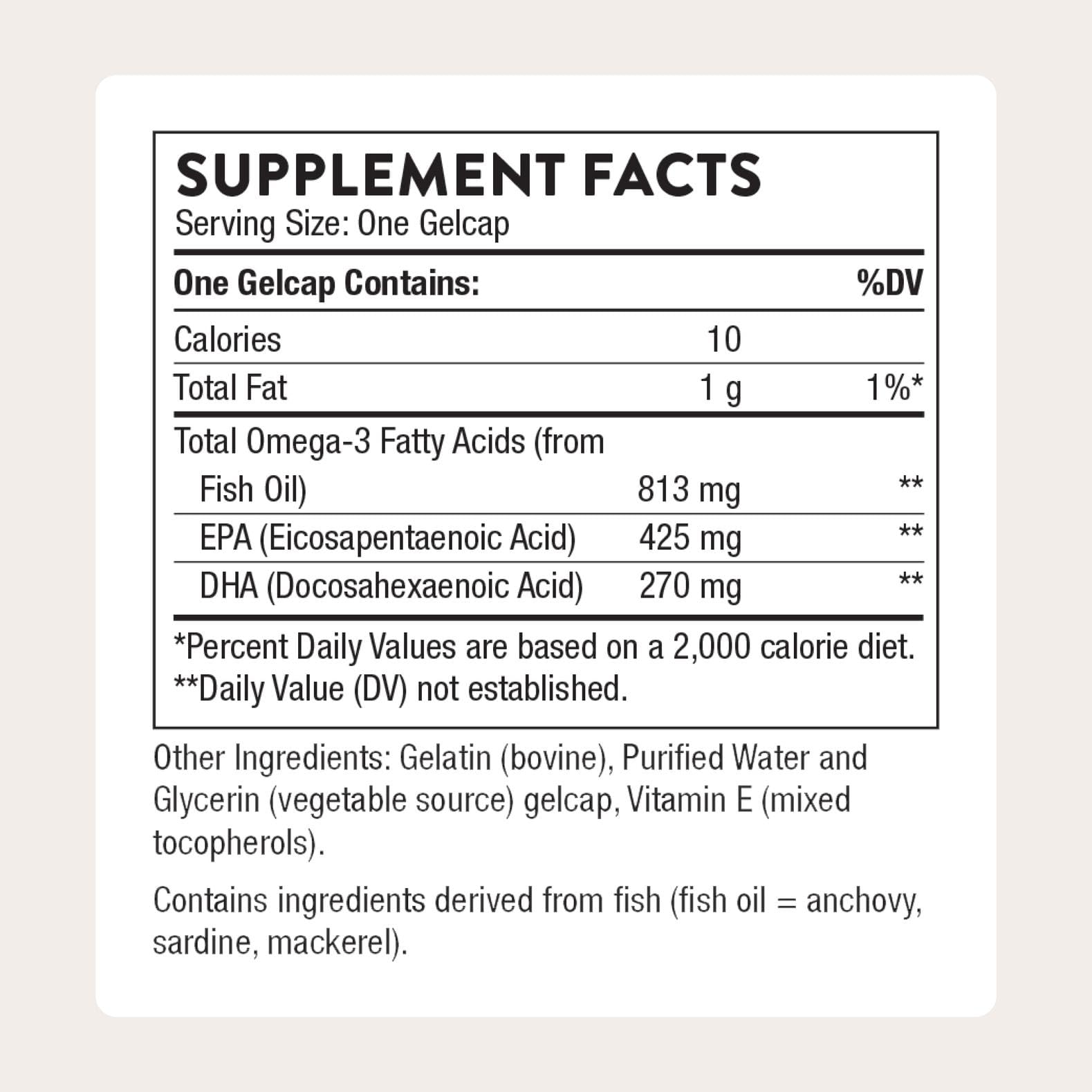 THORNE - Super EPA - Omega-3 Fatty Acids EPA 425mg & DHA 270mg Supplement - Support Brain, Cardiovascular, Joints & Skin* - Gluten, Dairy & Soy-Free - 90 Gelcaps THORNEAu supplements