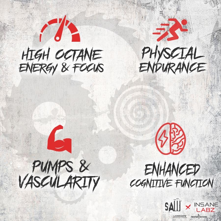 Insane Labz Saw Bloodbath, Non-Stim Pump Pre Workout Powder with Nitrosigine­, OxyGold Insane LabzAu supplements