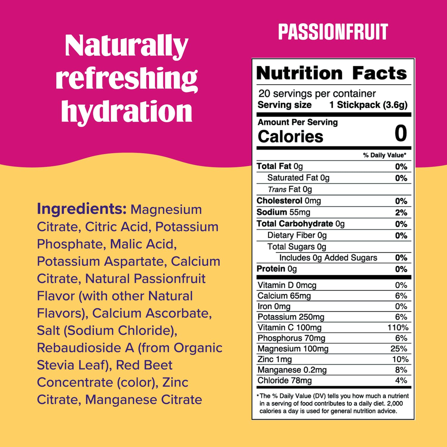 Ultima Replenisher Daily Electrolyte Drink Mix – Passionfruit, 20 Stickpacks – Hydration Ultima ReplenisherAu supplements