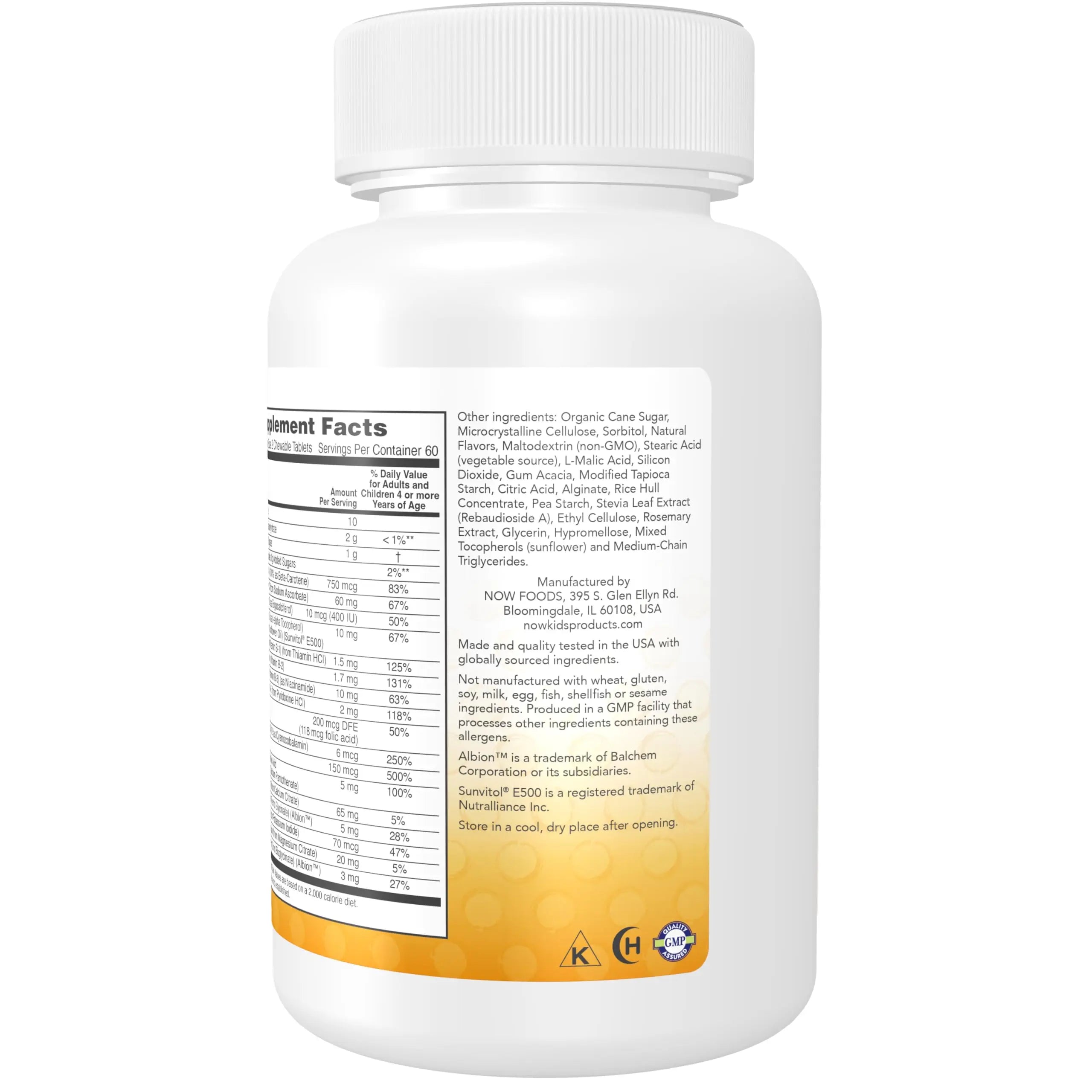 NOW Kids Supplements, Kid Vits Multivitamin, Berry Lemonade Flavor, 120 Chewable Tablets NOW FoodsAu supplements