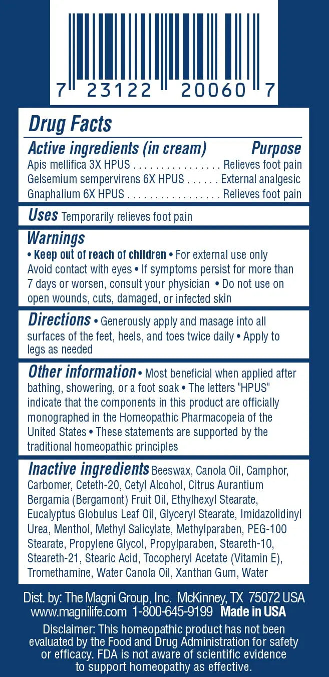 MagniLife Pain Relieving Foot Cream, 4 oz Tube, Soothing Relief for Soreness, Pain, Burning, Tingling, Itching or Sensitivity in Feet & Legs, Moisturizing & Hydrating Foot Cream, No Petroleum MagniLifeAu supplements