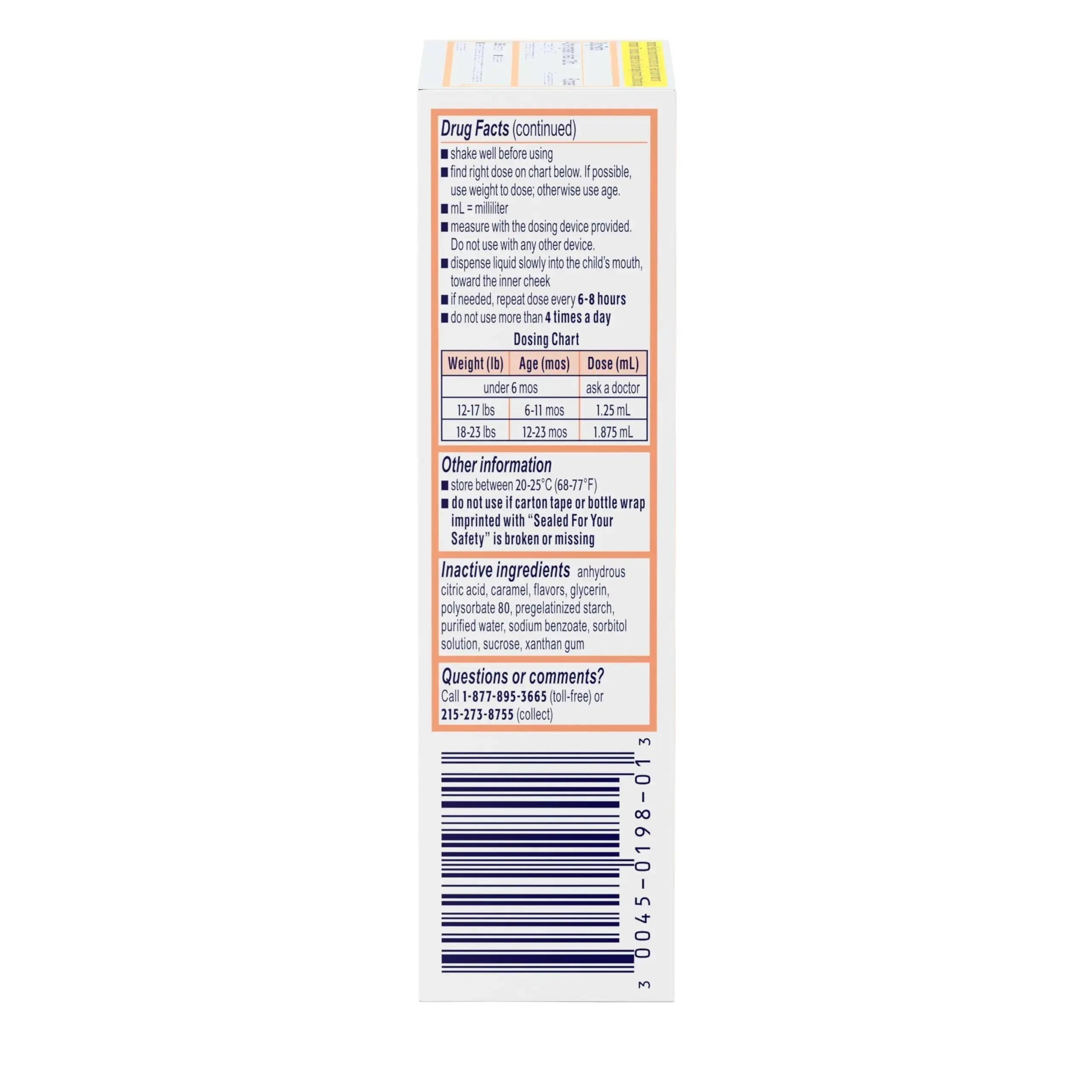 Motrin Infants Infant Ibuprofen Oral Suspension Concentrated Drops, NSAID Fever Reducer & Pain Reliever for Babies, Dye Free, Alcohol-Free, Berry Flavor, Includes Enclosed Syringe, 1 fl. oz Infants' MotrinAu supplements