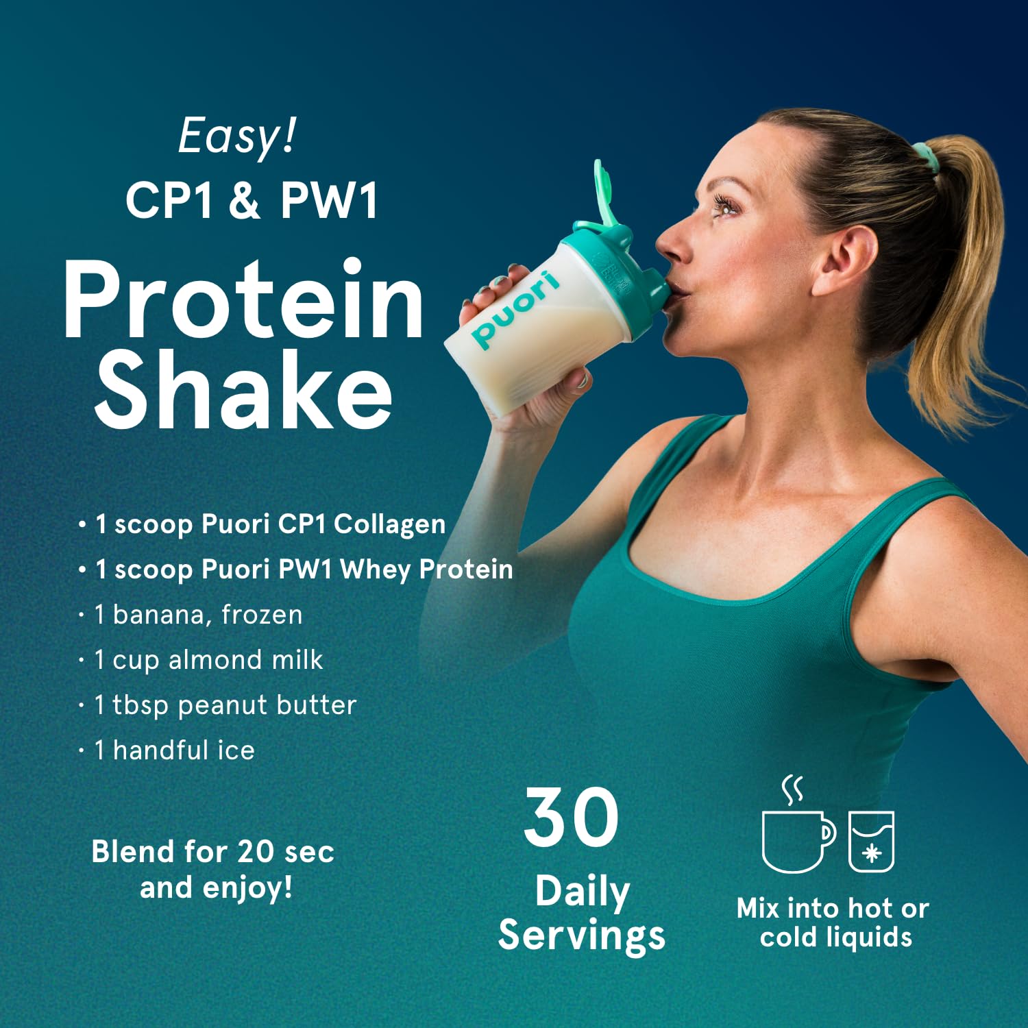 Puori CP1 Pure Collagen Hydrolysed Peptides 300g (30 Servings) PuoriAu supplements