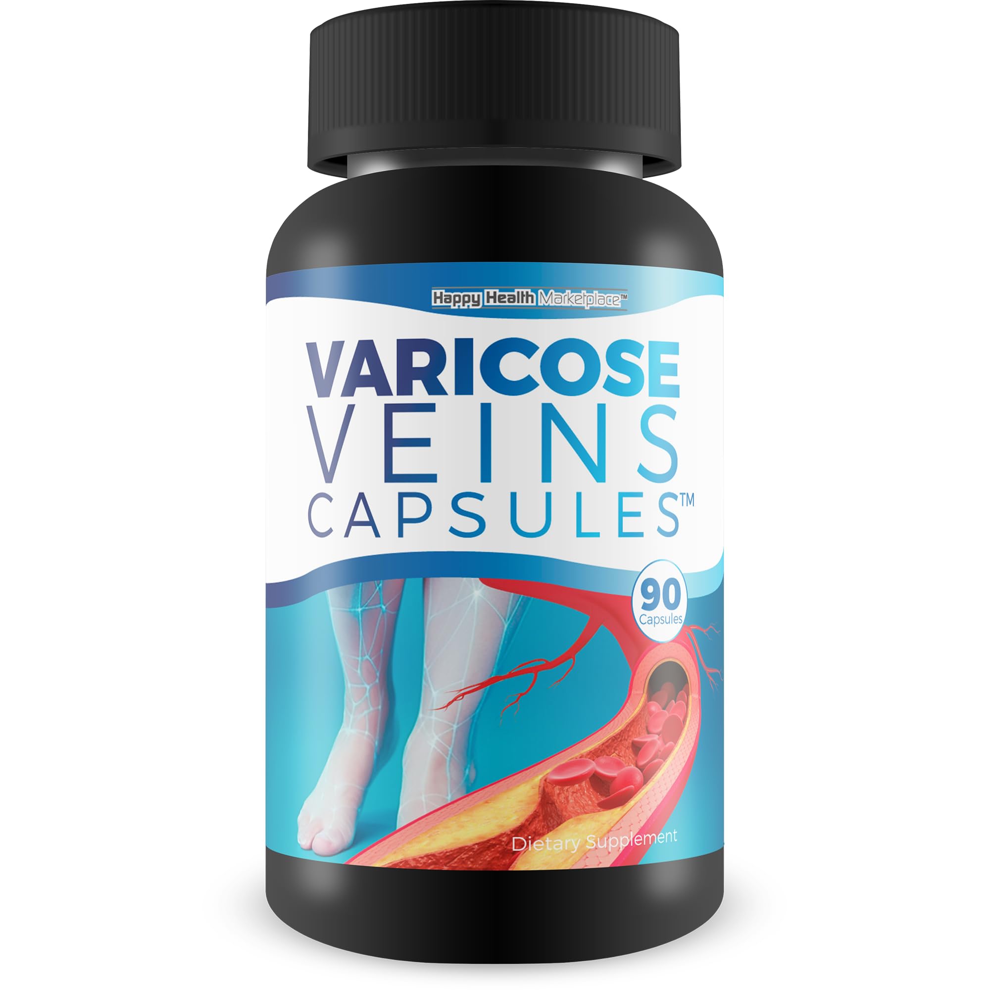 Varicose Veins Capsules - Our Best Natural Varicose Veins Treatment - Varicose Vein Supplement Anti Varicose Veins Women - Herbal Varicose Veins Treatment for Legs - Herbal Remedies for Varicose Veins Happy Health MarketplaceAu supplements