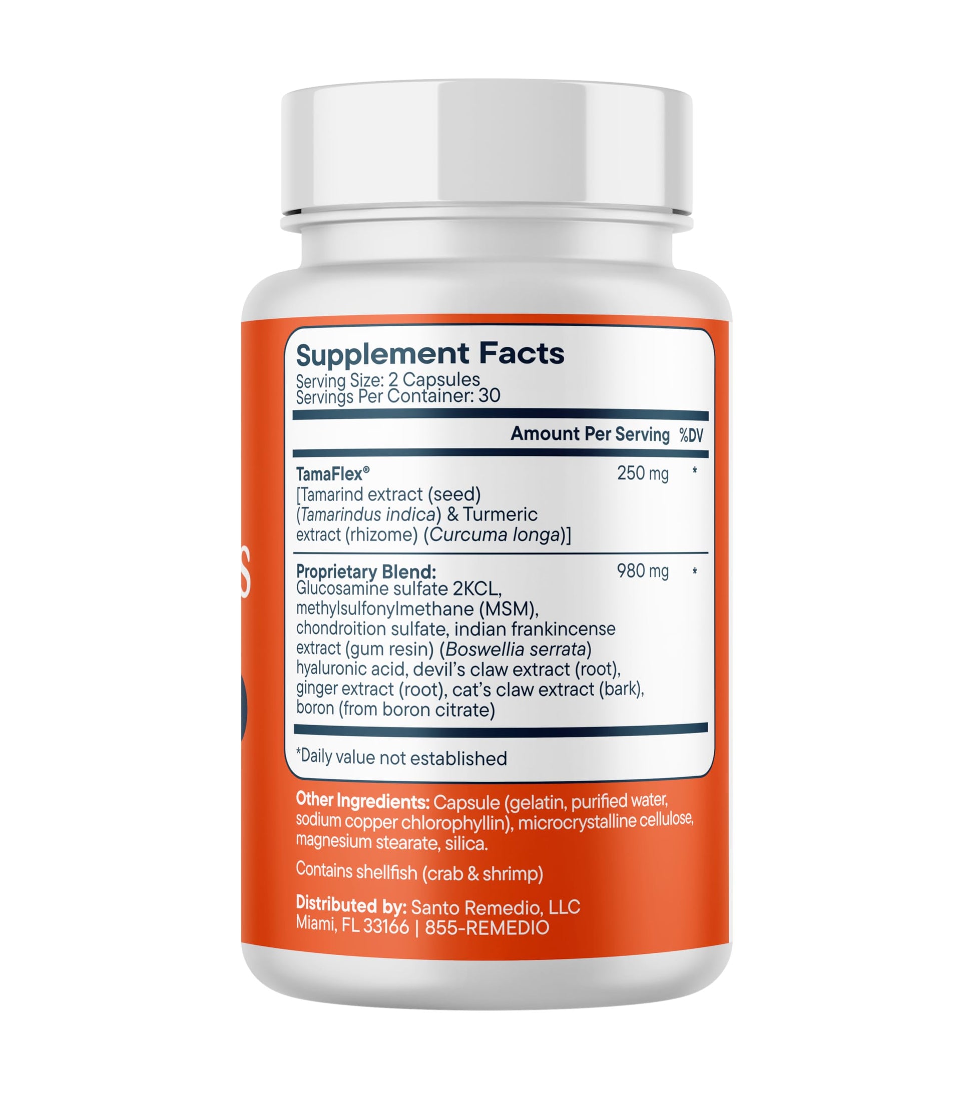 Santo Remedio Articulaciones, Joint Health Support, Promotes Joint Comfort and Function, Contains Clinically Proven Ingredients, TamaFlex™, 60 Servings Santo RemedioAu supplements