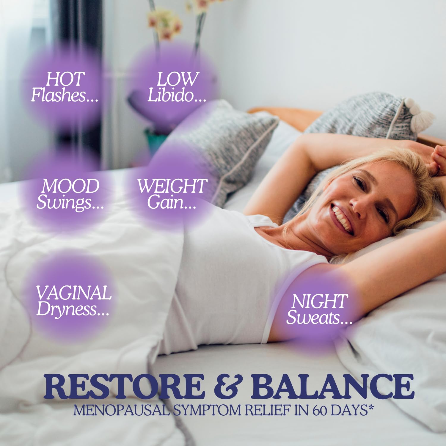 11-in-1 Hormonal Balance, Relief for Menopause Symptoms, Helps Reduce Hot Flashes, Night Sweats, and Mood Swings, Clinically Proven Ingredients, Natural PMS Support, Made in USA, 3rd Party-Tested HERBAL HOTAu supplements