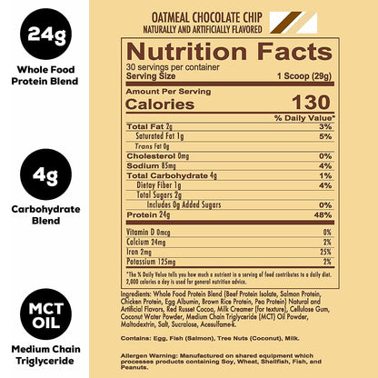REDCON1 MRE Lite Whole Food Protein Powder, Oatmeal Chocolate Chip - Low Carb REDCON1US supplements