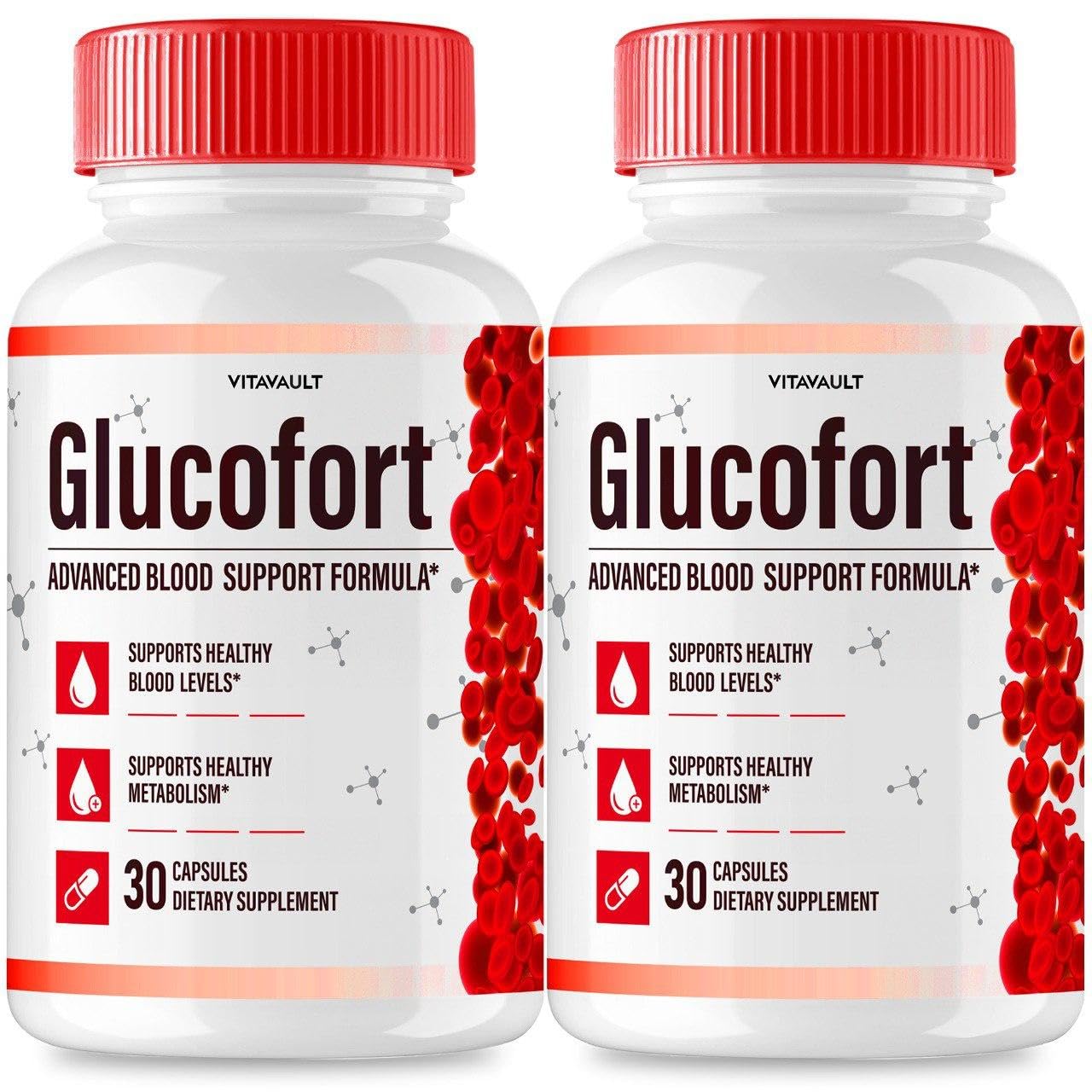 (2 Pack) Glucofort, Max Advanced Blood Support Formula Capsules VitavaultAu supplements