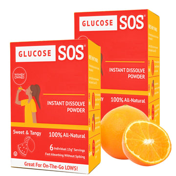 Glucose SOS Glucose Powder Packets with Natural Dextrose, Fast-Absorption That Instantly Dissolves in Your Mouth with No Water Needed, Sweet & Tangy 12 Servings Glucose SOSAu supplements