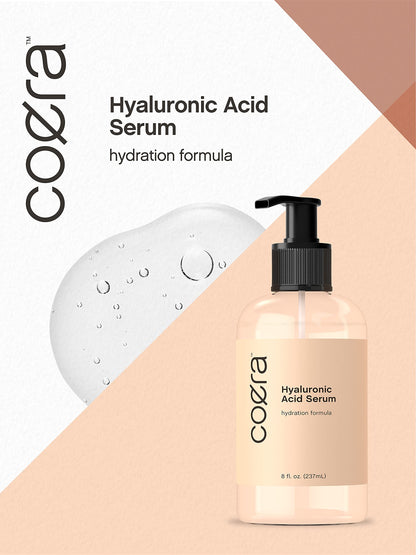 Hyaluronic Acid Serum for Face & Skin | 8 oz | Paraben & SLS Free Moisturizer | Packaging CoeraUS supplements