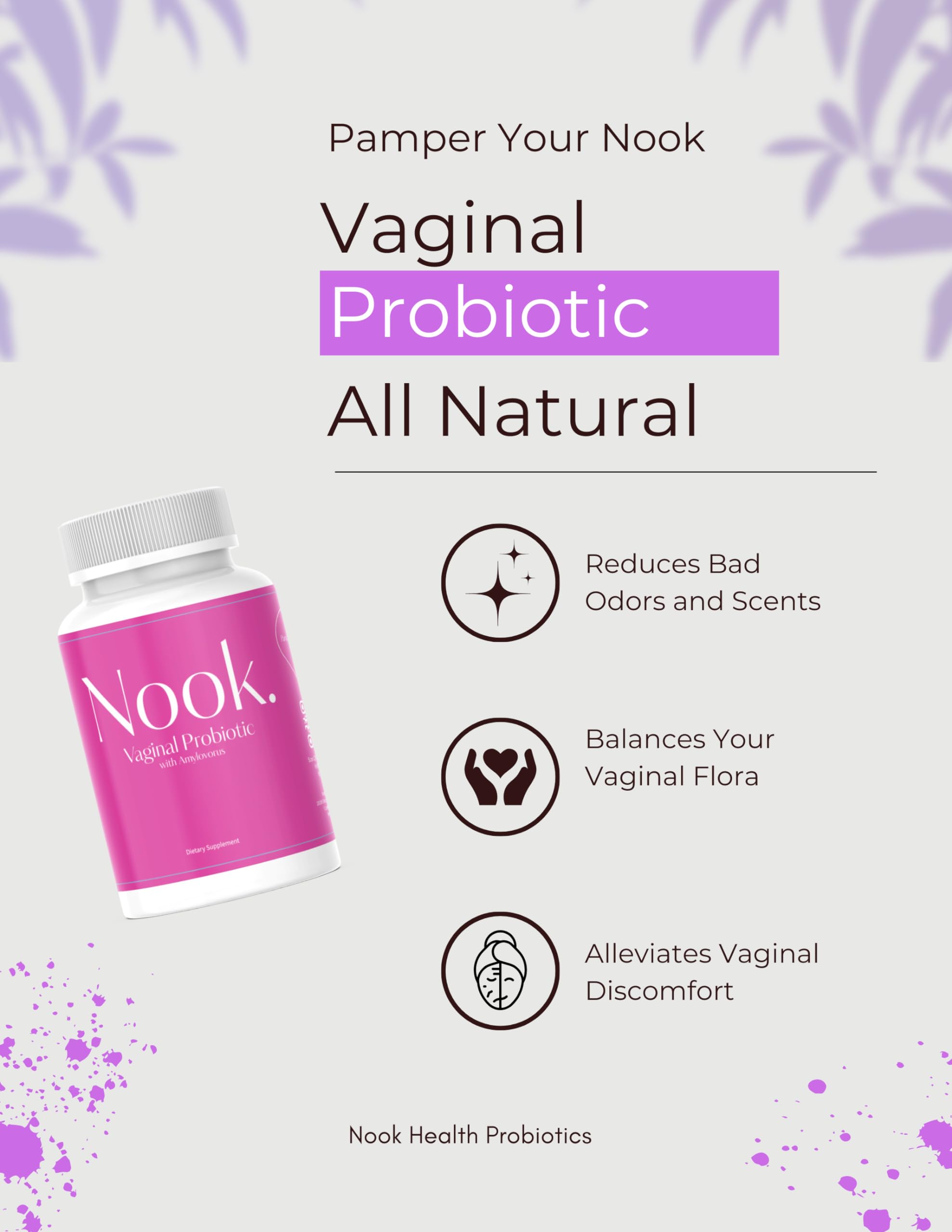 Nook Vaginal Probiotics for Women - pH Balance & Odor Control Feminine Health Supplements NookAu supplements