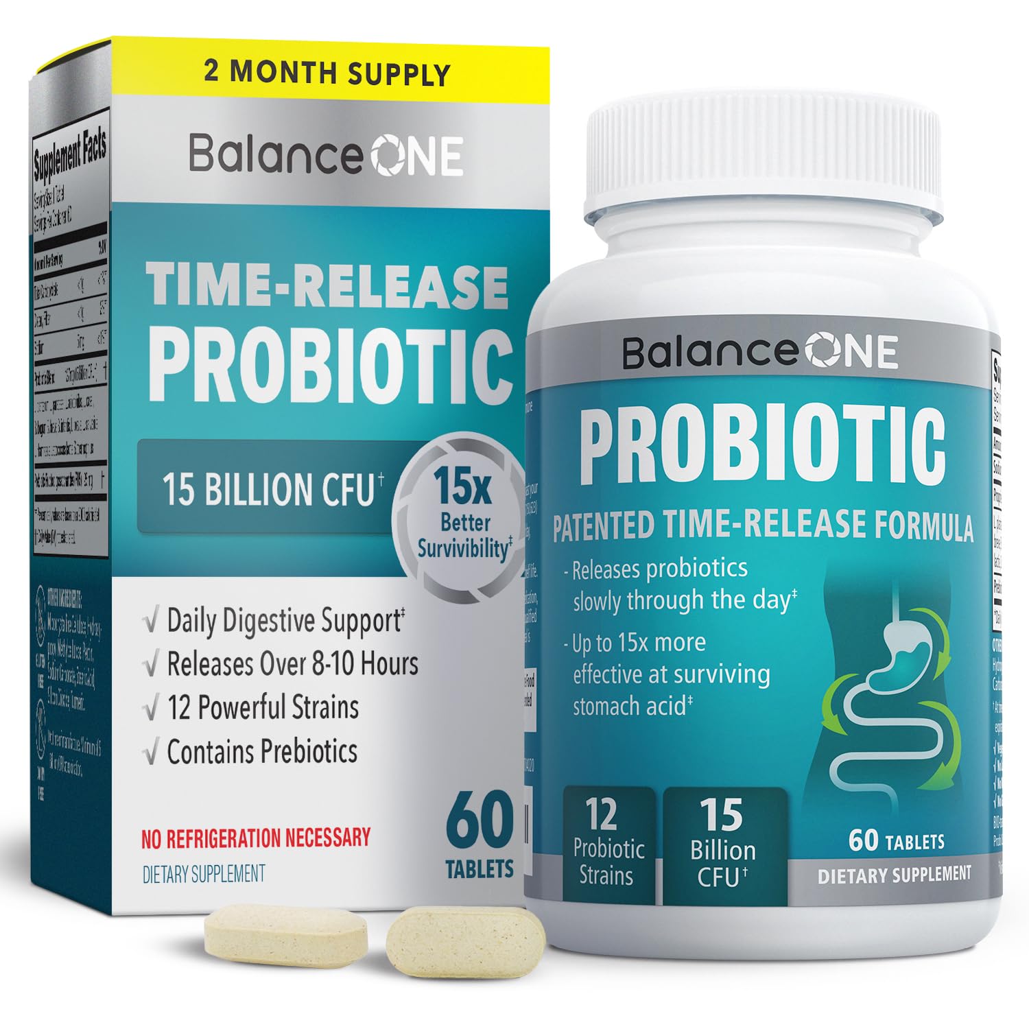 Balance ONE 2-Month Complete Digestive Support Bundle – Intestinal Barrier & Microbiome Kit – Includes 2X RevivaGut Powder & 1x Daily Probiotic (3 Pieces) Balance ONEAu supplements
