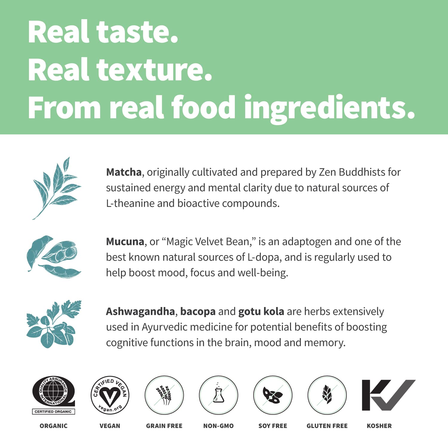 Sprout Living Epic Protein, Plant Based Protein & Superfoods Powder, Mindful Matcha Sprout LivingUS supplements