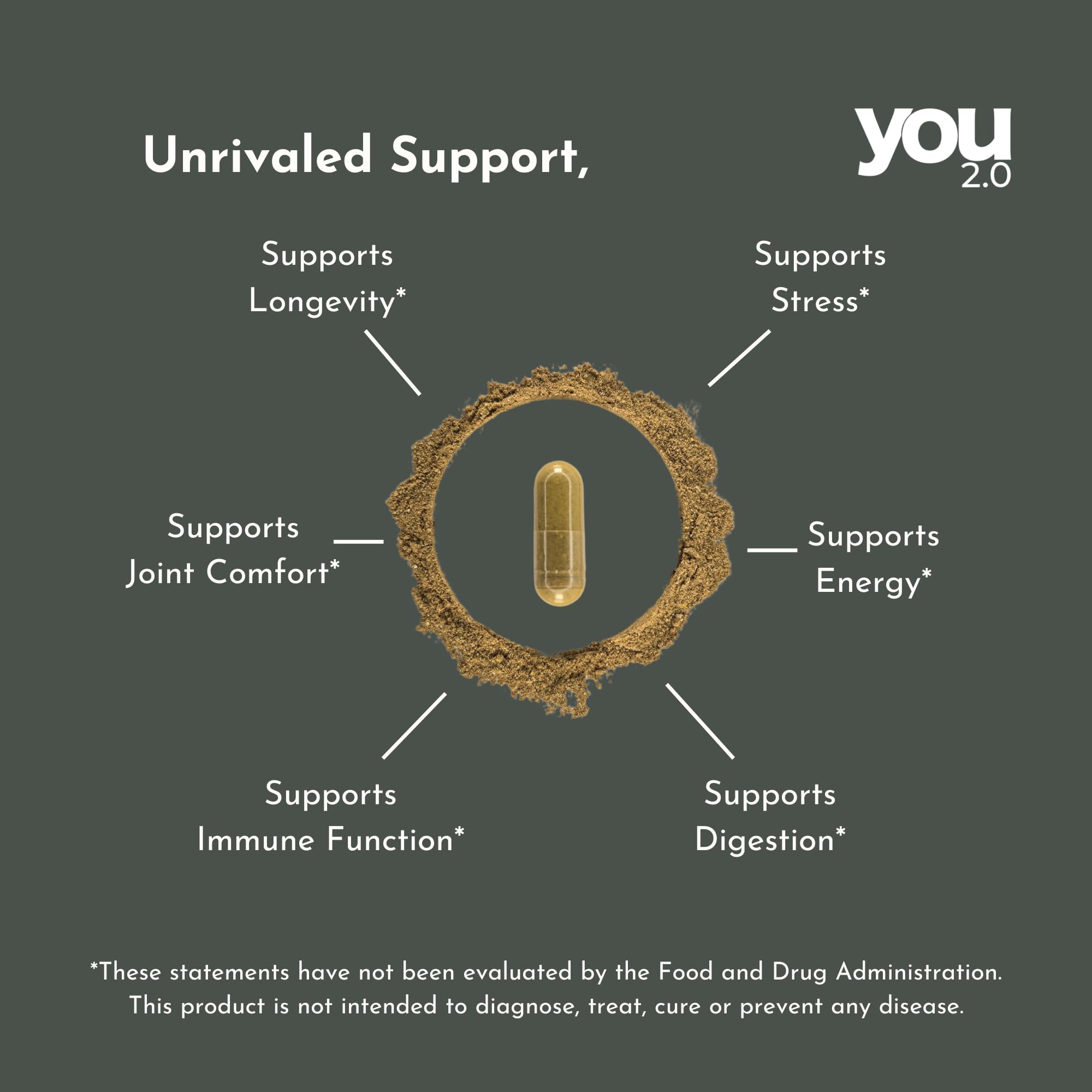 YOU 2.0 Powerhouse Superfood with Seamoss, Shilajit, Ashwagandha, Berberine, Maca, Black Seed Oil, Turmeric, Vitamin C, D, B12, K2 - Moringa, Apple Cider, Made in USA for Overall Health & Immunity YOU 2.0Au supplements