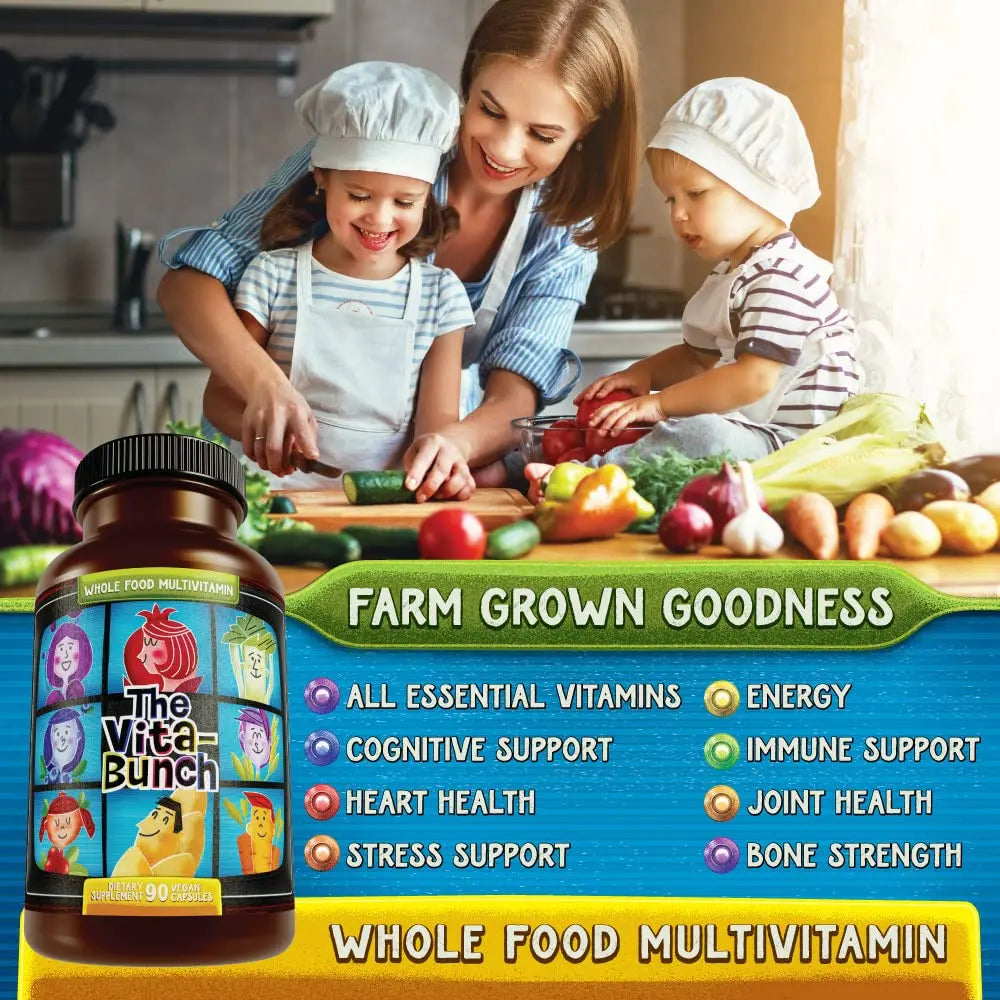Whole Food Multivitamin Fruit & Super Greens All-in-one Vitamin Complex, 90 Vegan Capsules - Daily Vitamin for Women and Men Hippie FarmsAu supplements