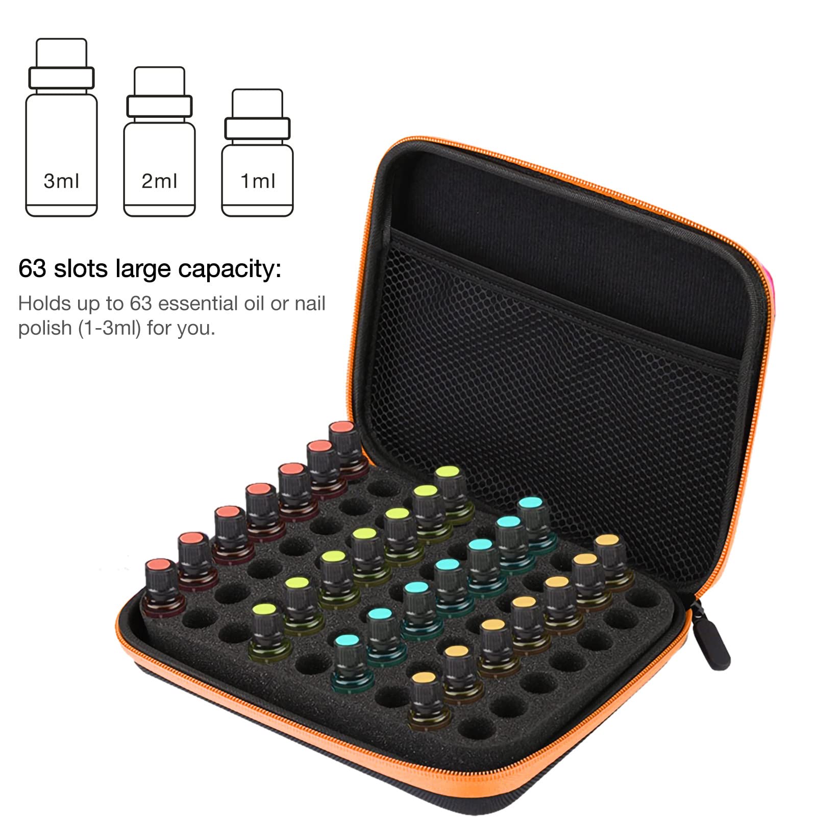 Essential Oil Storage Holder Organizer Carrying Case, Essential Oils Box Holds 63 Bottles GOTOTOPAu supplements