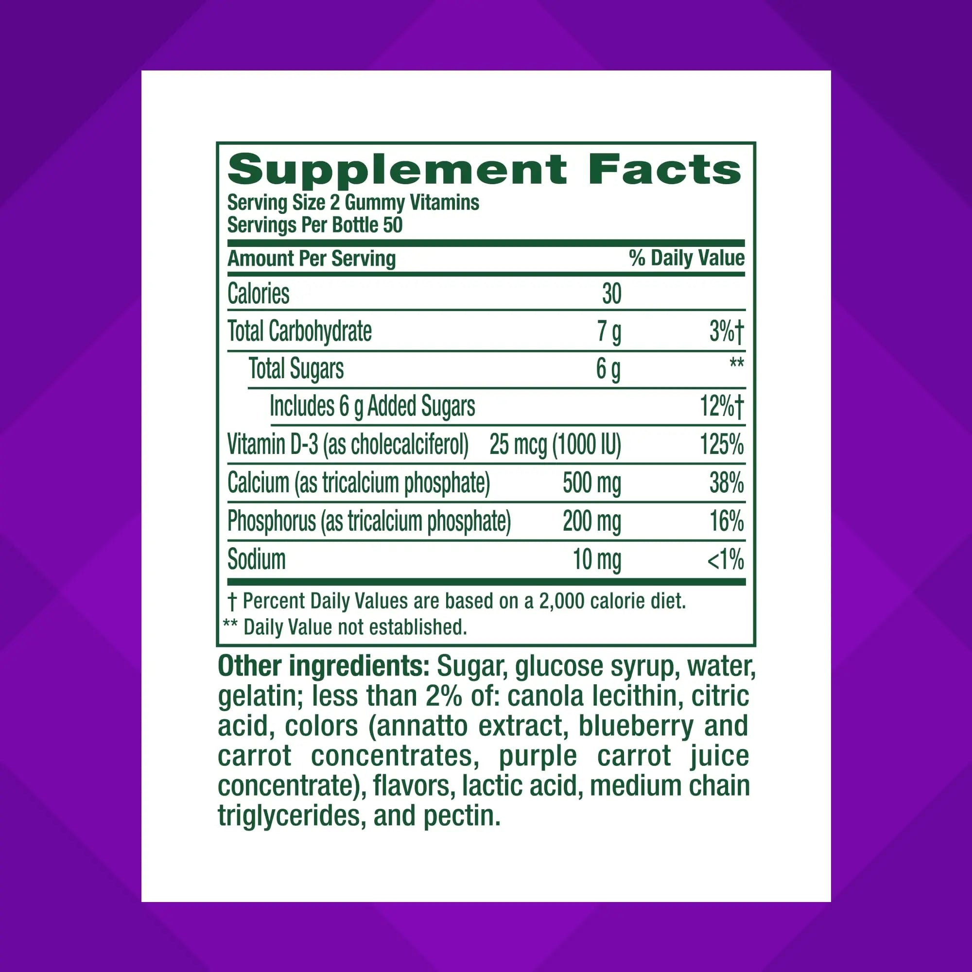 vitafusion Chewable Calcium Gummy Vitamins for Bone and Teeth Support, Calcium Gummies, Fruit and Cream Flavor, 100 Count, 50 Day Supply VitafusionAu supplements