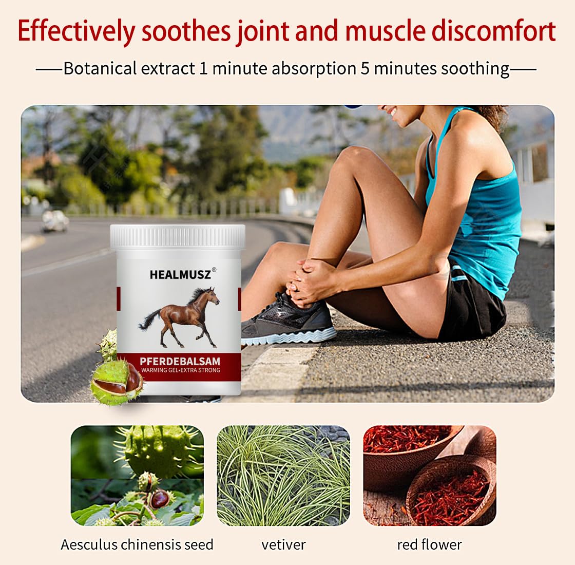 Horse Chestnut Cream Extra Strength Warming Massage Gel 16.9 Fl Oz (500mL) - Pferdebalsam for Varicose Veins, Muscle, Neck & Joint Discomfort, Bruises and Numbness ciwollAu supplements