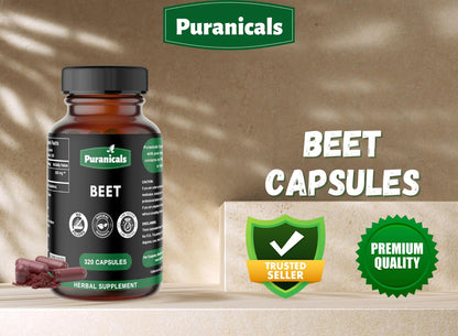 Puranicals Beet Premium 320 Capsules Nitric Oxide Booster | Herbal Supplement | 900 mg PuranicalsUS supplements