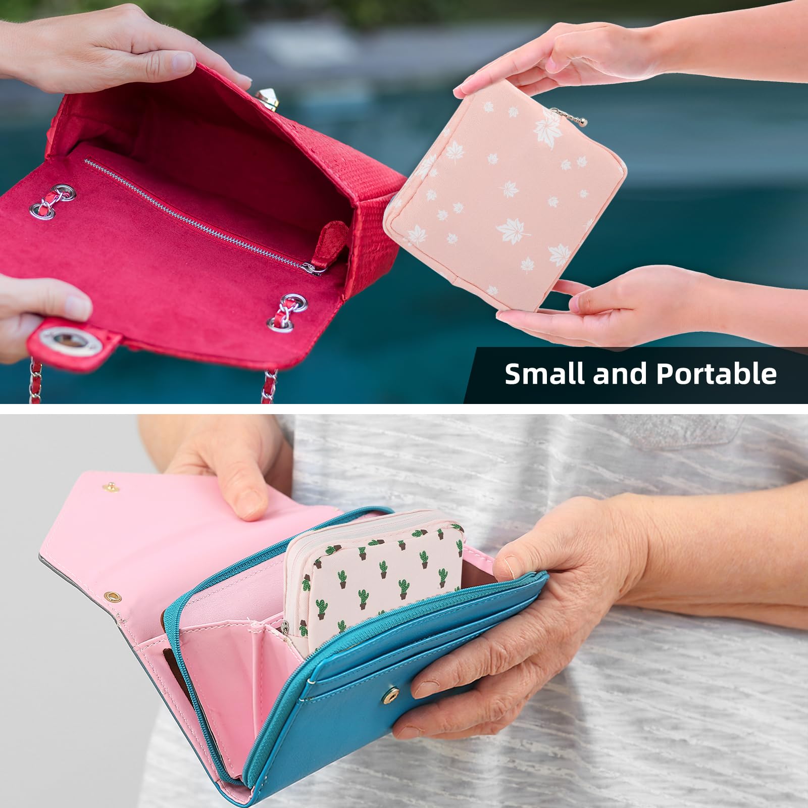 3Pcs Period Bag, Sanitary Pad Storage Bag Samll Period Pouch for Purse Cute Menstrual Period Bag AsterAu supplements