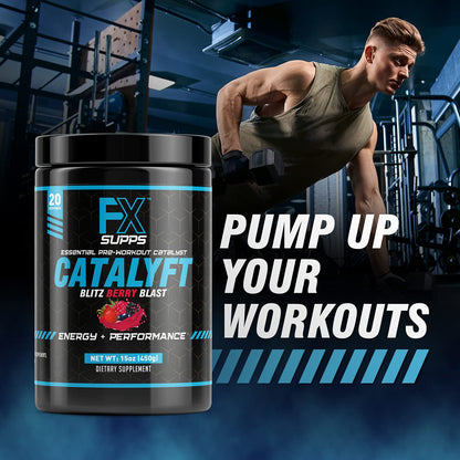 FX Supps Catalyft Pre-Workout PowderDrink for Men and Women Blitz Berry Blast Dietary FXSUPPSUS supplements