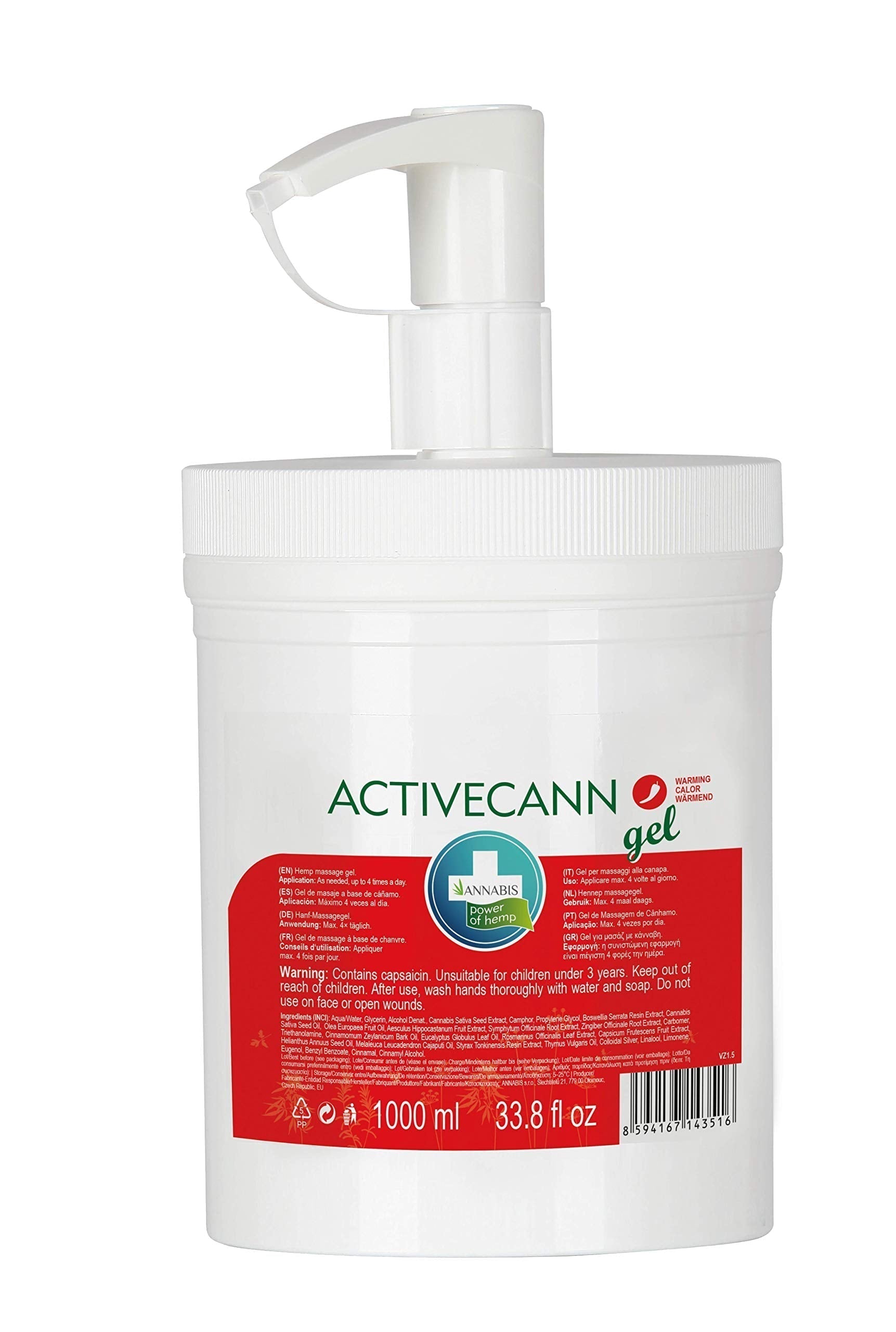 Annabis ACTIVECANN Natural Vegan Joint & Muscle Warming Gel with Organic Hemp - Quick Absorbing - Non-Sticky - Neck and Back, Elbows and Knees, Muscles and Joints AnnabisAu supplements