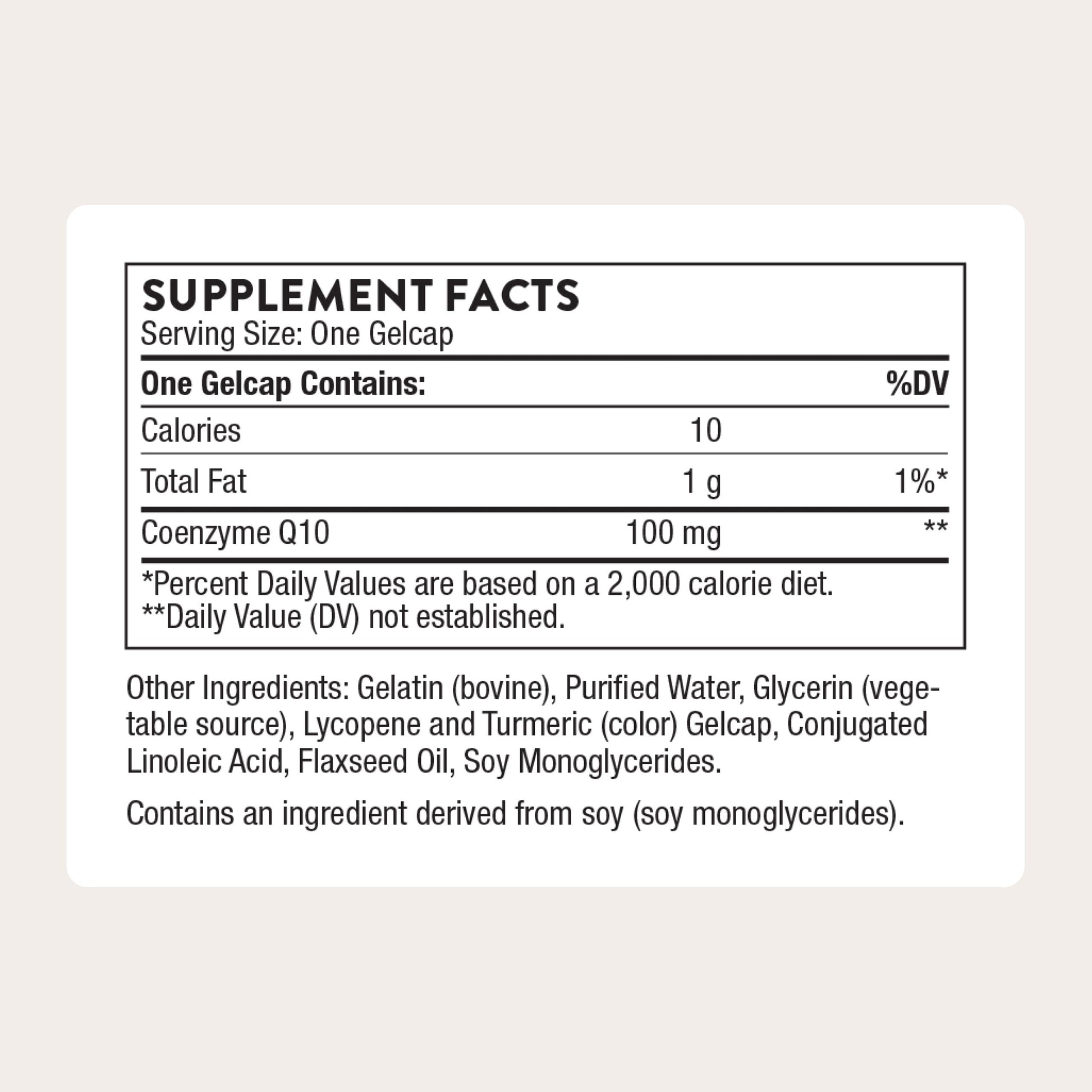 THORNE - CoQ10-100mg Optimally Absorbed Ubiquinone Supplement - Support Heart Health, Brain Function, Cellular Energy Production & Healthy Aging* - Gluten-Free, Dairy-Free - 60 Servings THORNEAu supplements