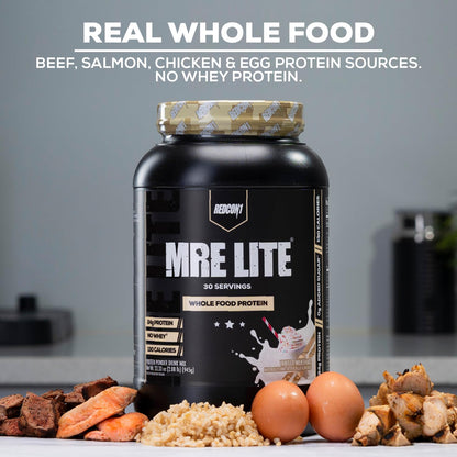 REDCON1 MRE Lite Whole Food Protein Powder, Vanilla - Low Carb & Whey Free Meal REDCON1US supplements