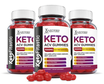 Justified Laboratories (3 Pack) Ketofitastic Keto Gummies 1000MG ACV with Pomegranate Justified LaboratoriesUS supplements