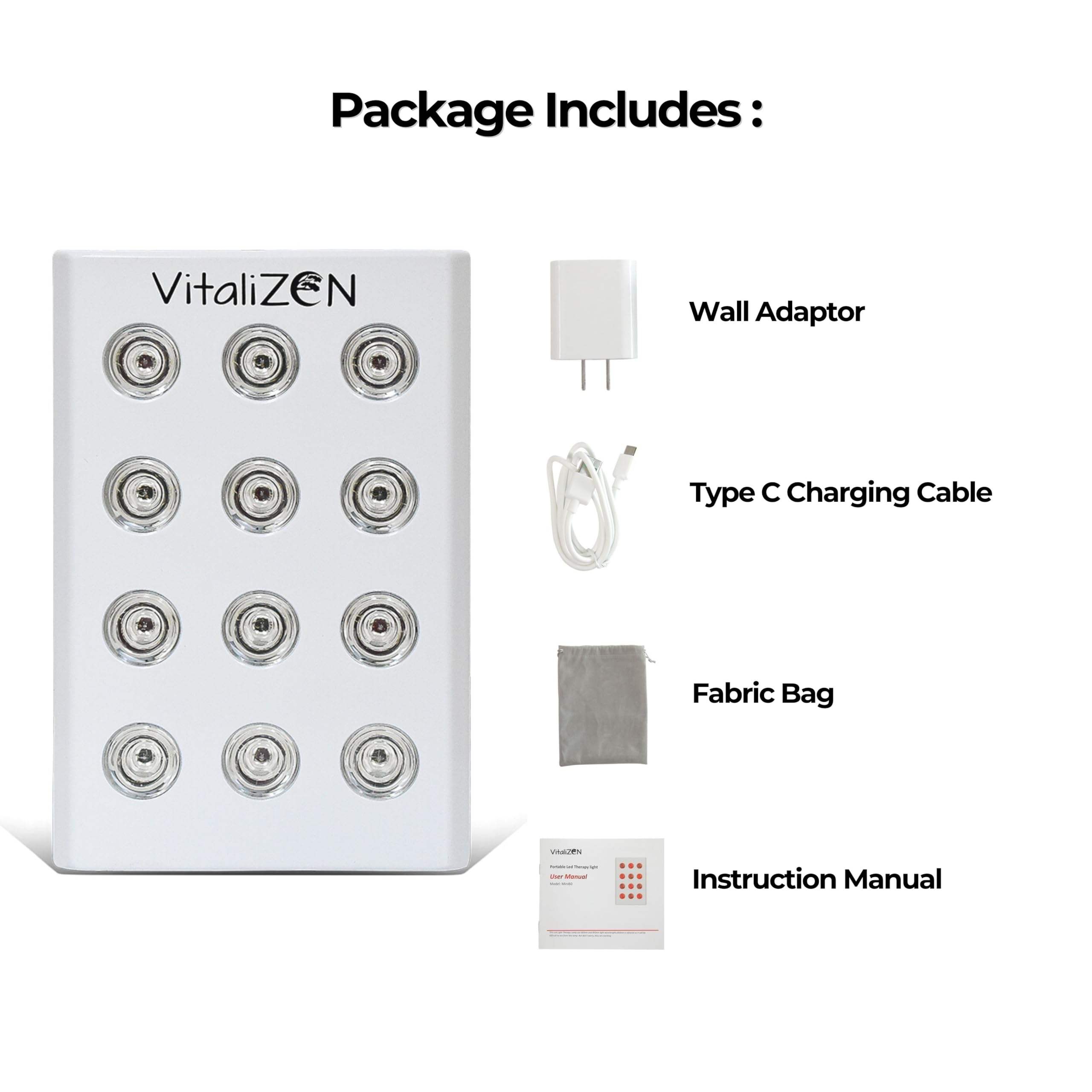VitaliZEN Cosmo 60 Watt, Rechargeable Red & Near-Infrared Light Therapy Device. 660nm & 850nm VitaliZENAu supplements
