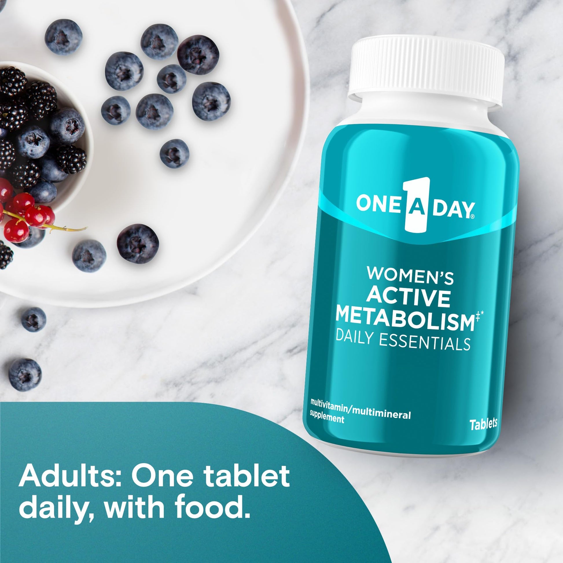 One A Day Women's Active Metabolism Daily Essential, Multivitamin for Women, Metabolism Support, Vitamins for Women with All 8 B-Vitamins, Vitamin D, Magnesium & More,120 Count ONE A DAYAu supplements
