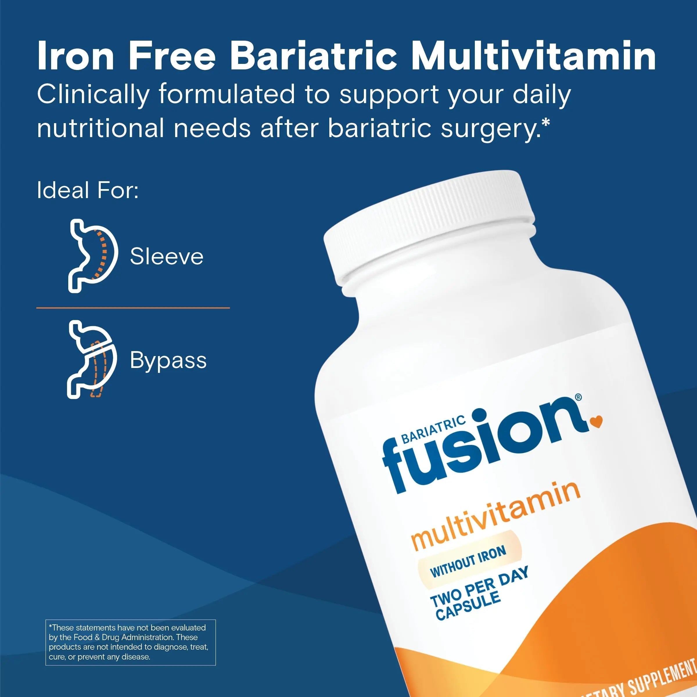 Bariatric Fusion Bariatric Multivitamin Without Iron | Post Bariatric Surgery Patients | Iron Free Bariatric Vitamin Bariatric FusionAu supplements