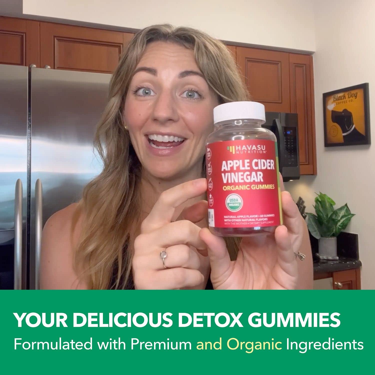 Organic Apple Cider Vinegar Gummies Detox | The Mother Enzyme | ACV Gummy HAVASU NUTRITIONUS supplements