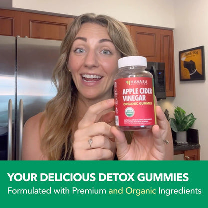 Organic Apple Cider Vinegar Gummies Detox | The Mother Enzyme | ACV Gummy HAVASU NUTRITIONUS supplements
